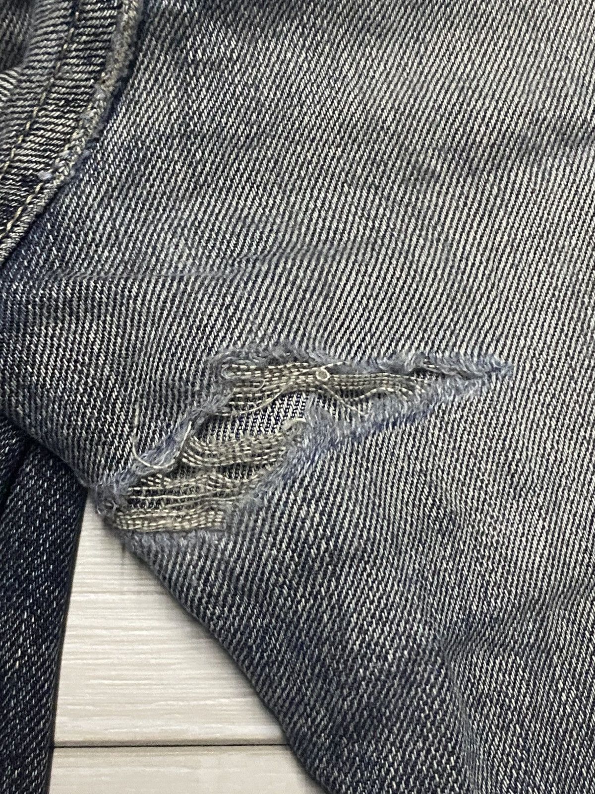 Tornado Mart Vintage Tornado Mart Faded Distressed Repair Skinny Jeans Size US 31 - 11 Thumbnail