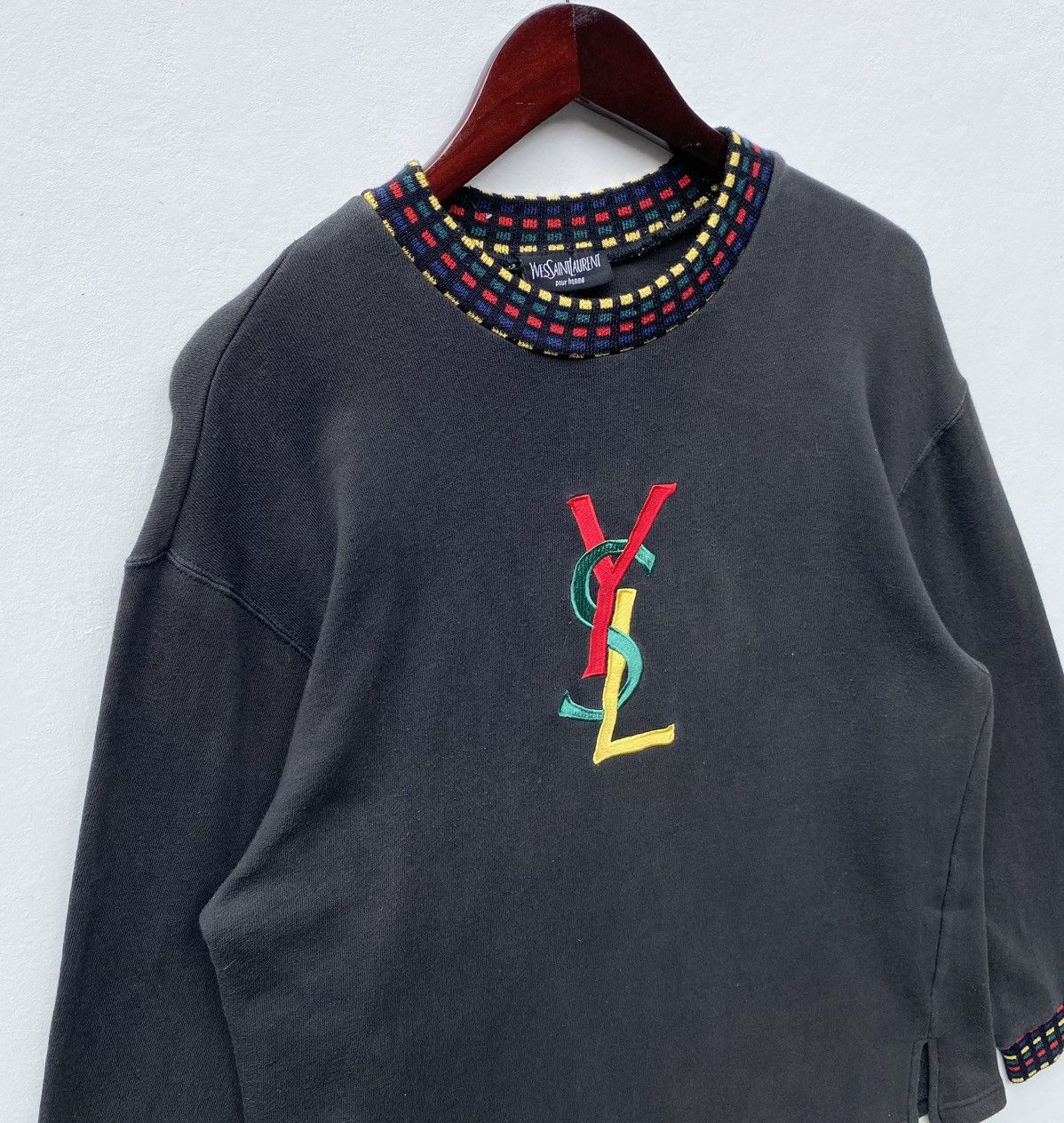 Yves Saint Laurent Vintage Yves Saint Laurent Sweatshirt Embroidery Logo YSL Size US L / EU 52-54 / 3 - 5 Thumbnail