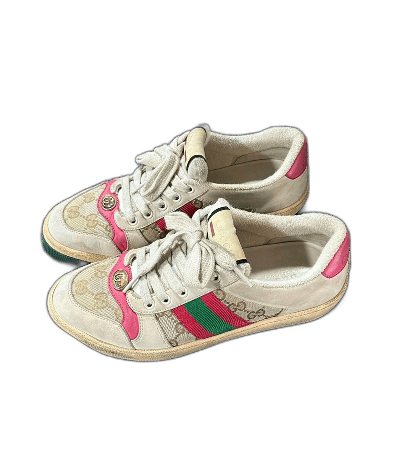 Gucci Pink Dirty Shoes GUCCI Sneakers-2505 Size US 7.5 / IT 37.5 - 1 Thumbnail