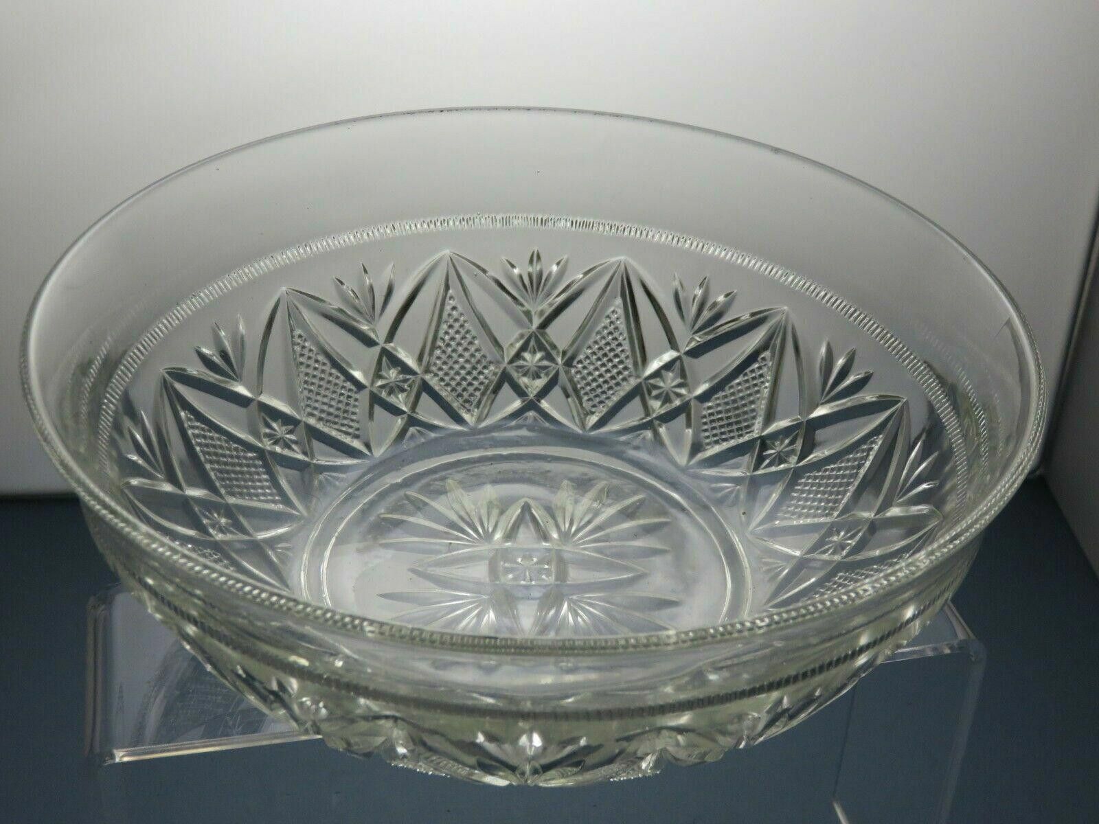 The Unbranded Brand Patterned Pressed Glass Fruit Salad Bowl 3 1/3" Size ONE SIZE - 4 Thumbnail
