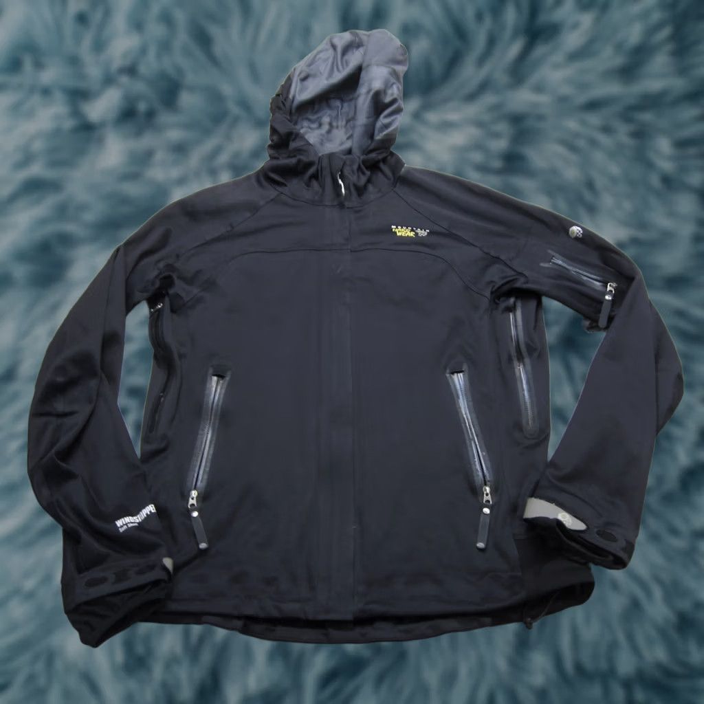 Mountain Hardwear VINTAGE Mountain Hardwear Jacket Womens M Black Windstopper Soft Shell Hooded Windbreaker Size M / US 6-8 / IT 42-44 - 1 Thumbnail