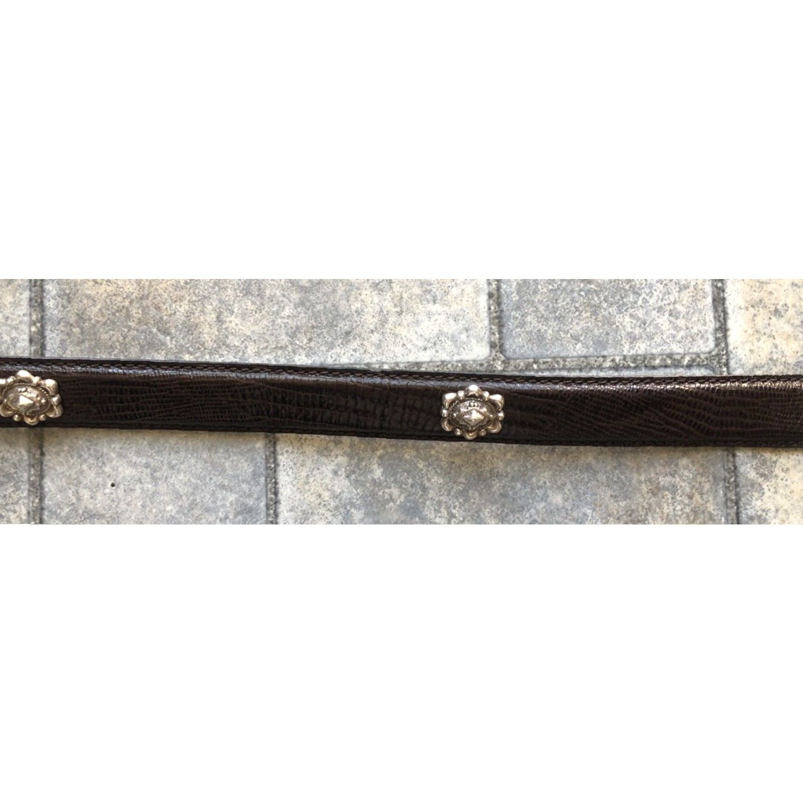Vintage VINTAGE Crumrine Belt Women's L Black Leather Studded Buckle Western Hippie 41in Chelsea Collections Mens? Size ONE SIZE - 7 Thumbnail