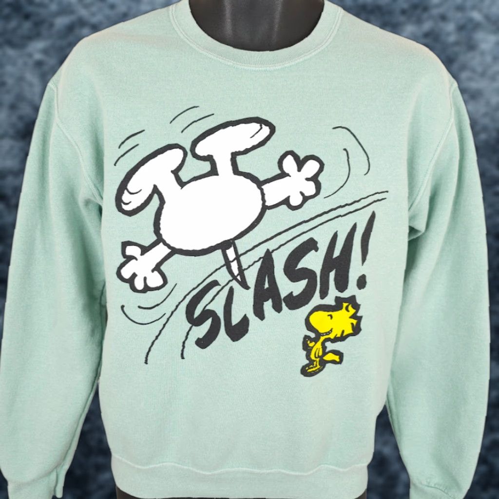 Peanuts VINTAGE Snoopy Peanuts Sweatshirt Mens Small Blue Woodstock Comic Strip Sweatshirt Size US S / EU 44-46 / 1 - 1 Thumbnail