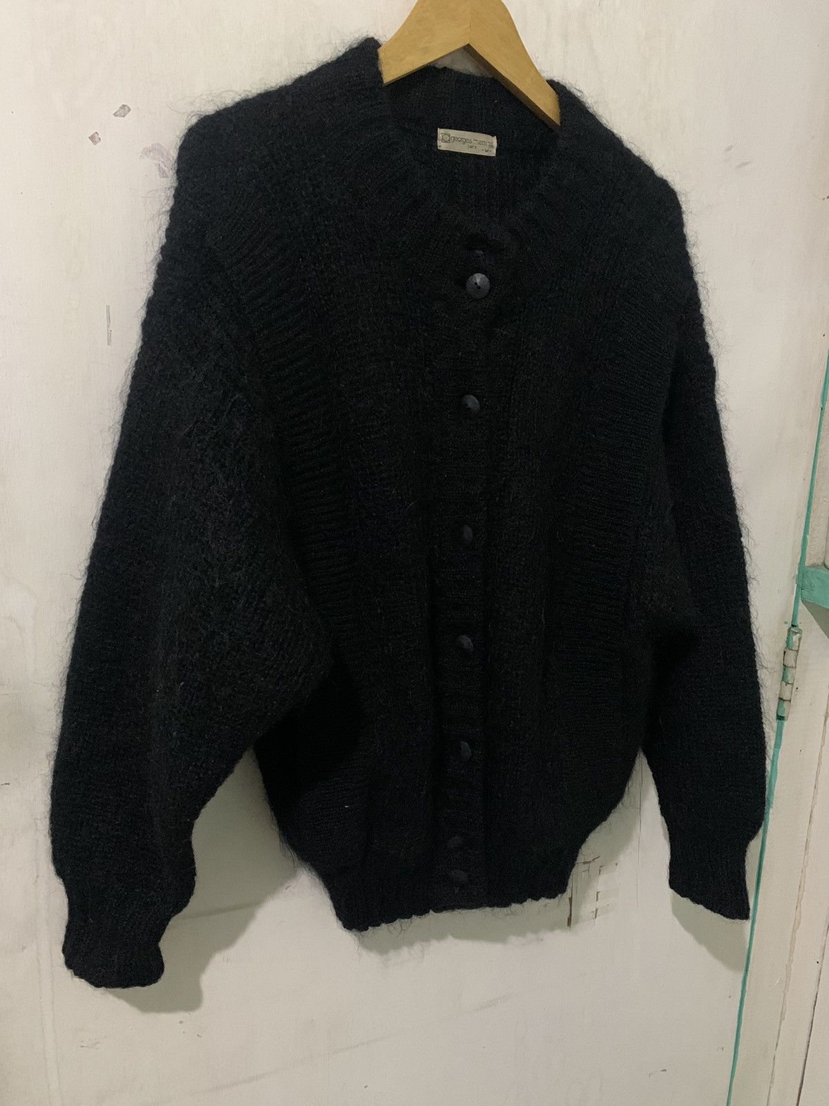 If Six Was Nine × KMRii × Le Grande Bleu (L.G.B.) GEORGES MEMMI Cardigan Mohair Kurt Cobain styel Size US M / EU 48-50 / 2 - 7 Thumbnail