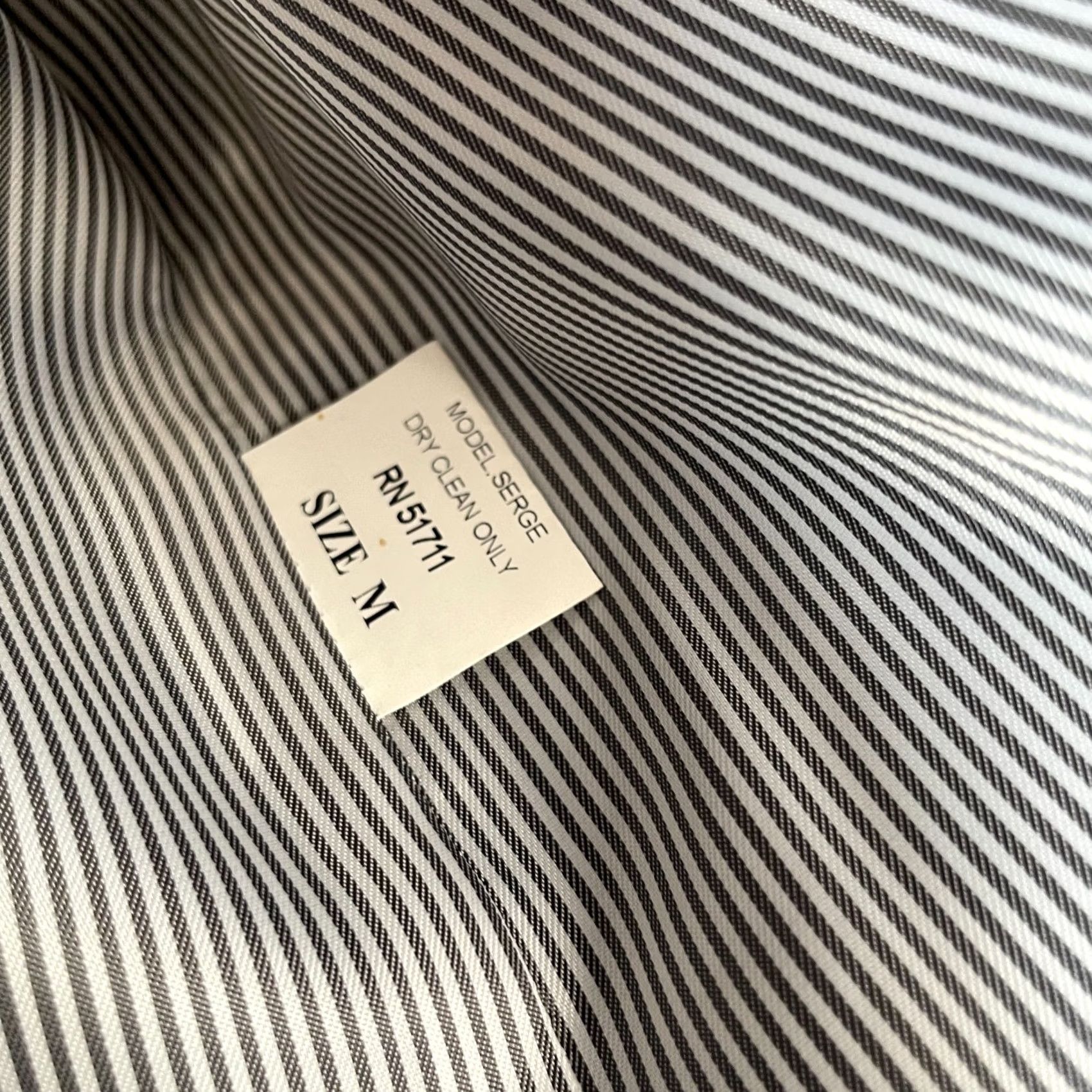 John Varvatos John Varvatos Vest Mens Medium Black Waistcoat Striped Back Cinch Button Front vest Size US M / EU 48-50 / 2 - 5 Thumbnail
