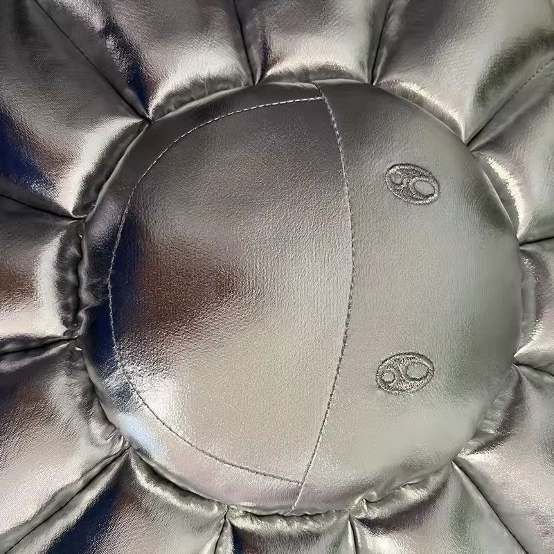 Designer × Handmade Design Silver Sunflower Smile Bedroom Cushion Size ONE SIZE - 7 Thumbnail
