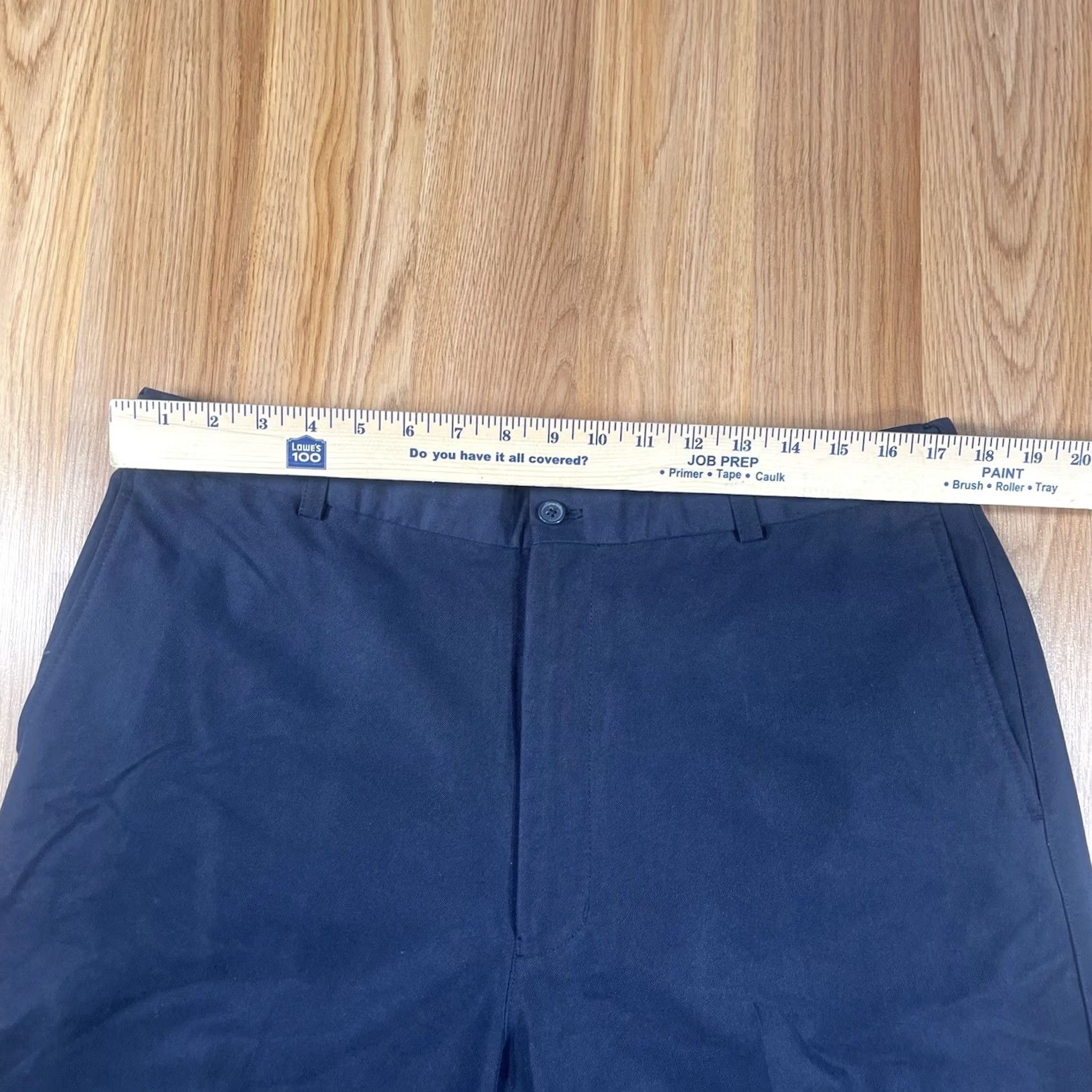 Alfani Alfani Mens Bermuda Flat Front Khaki Chino Slack Shorts Size 36 Navy Blue Shirt Size US 36 / EU 52 - 3 Thumbnail