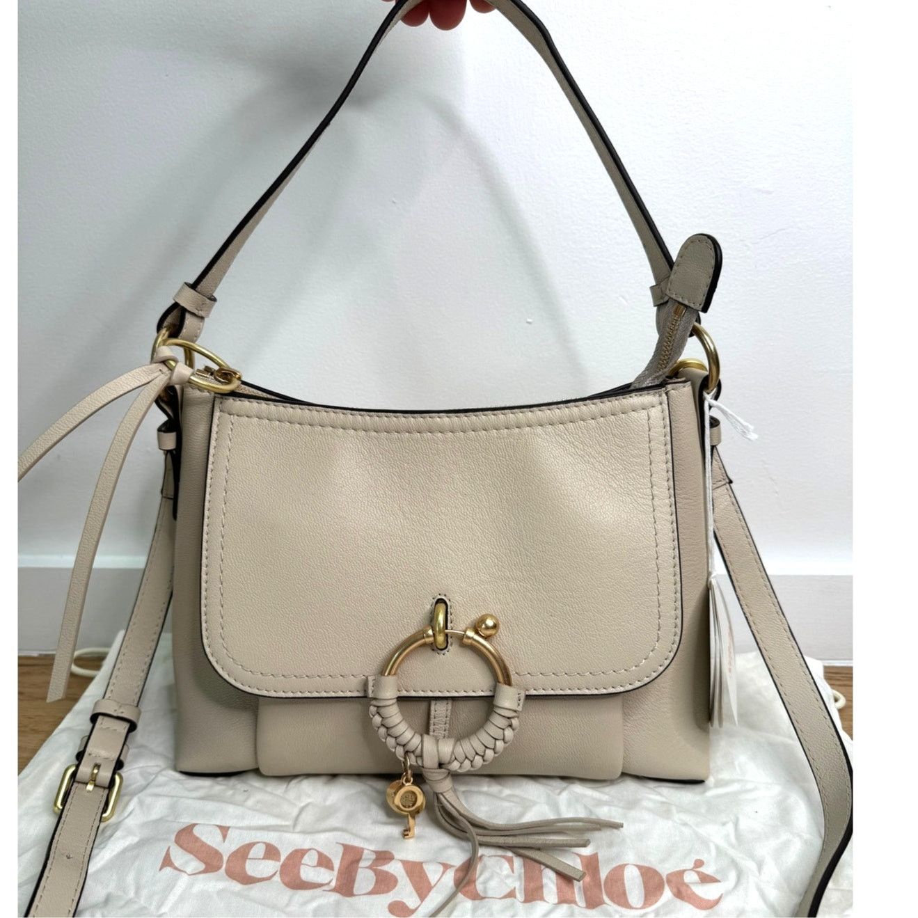 See by Chloe NWT See by Chloé Small Joan Beige Tan Leather Shoulder Bag Size ONE SIZE - 6 Thumbnail