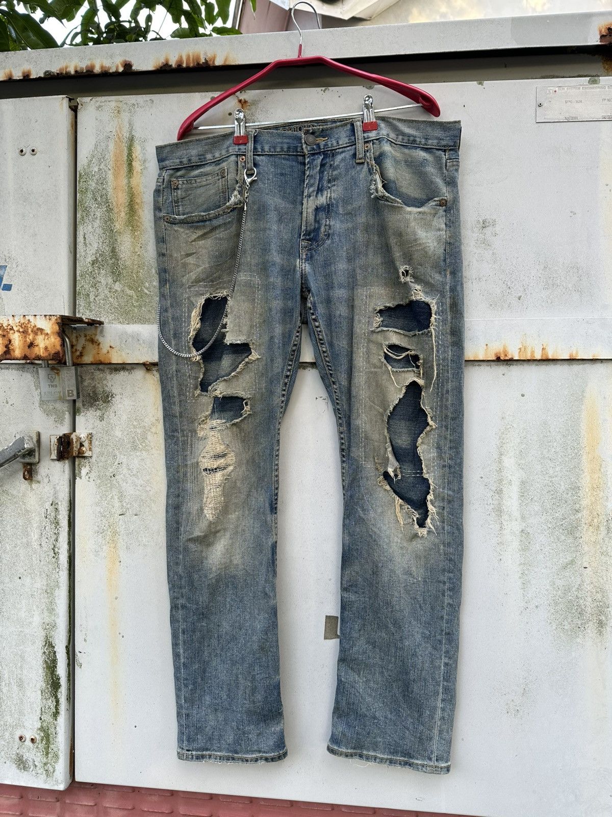 Vintage 👹Vintage THRASHED American Eagle Collections Straight Cut Size US 36 / EU 52 - 2 Thumbnail