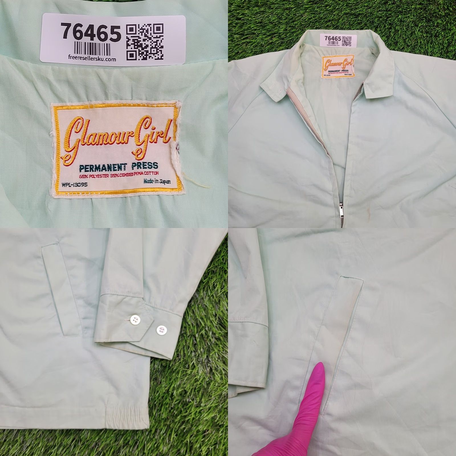 Vintage VINTAGE Rockabilly Blouson Jacket Womens XL 70s 90s 70s Retro Cotton Zip Cropped Pockets Button Front Size XL / US 12-14 / IT 48-50 - 8 Thumbnail