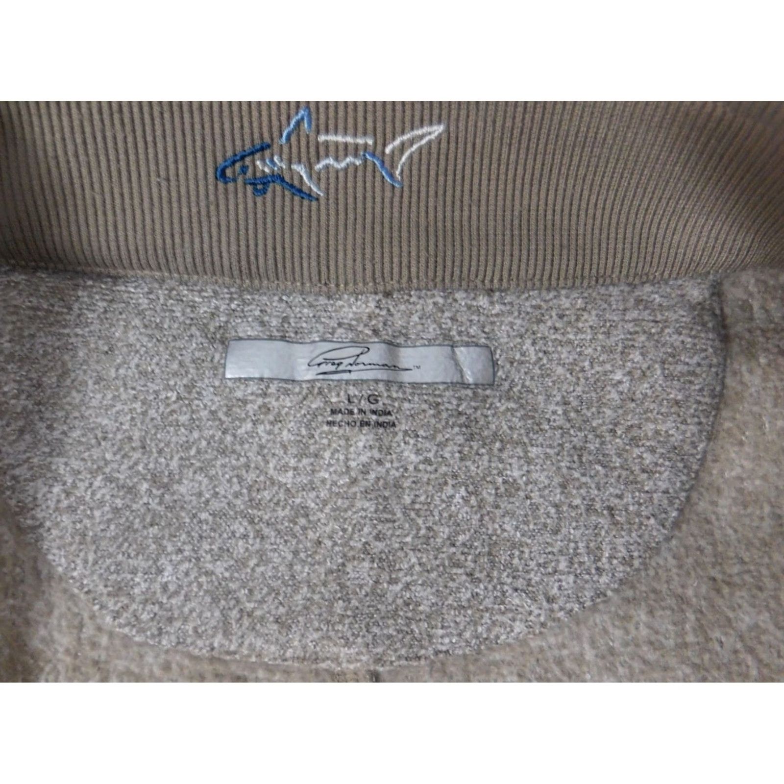 Vintage Greg Norman Mens Sweater L Gray 1/4 Zip Golf Knit Pullover Winter Casual Solid Size US L / EU 52-54 / 3 - 6 Thumbnail