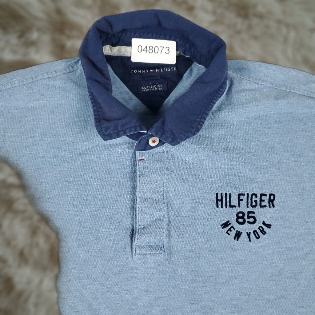 Tommy Hilfiger Tommy Hilfiger Polo Shirt Mens Large Blue Casual Short Sleeve, Regular Fit, 100% Cotton, Logo Accent, Button-Front Collar Polo Size US L / EU 52-54 / 3 - 1 Thumbnail