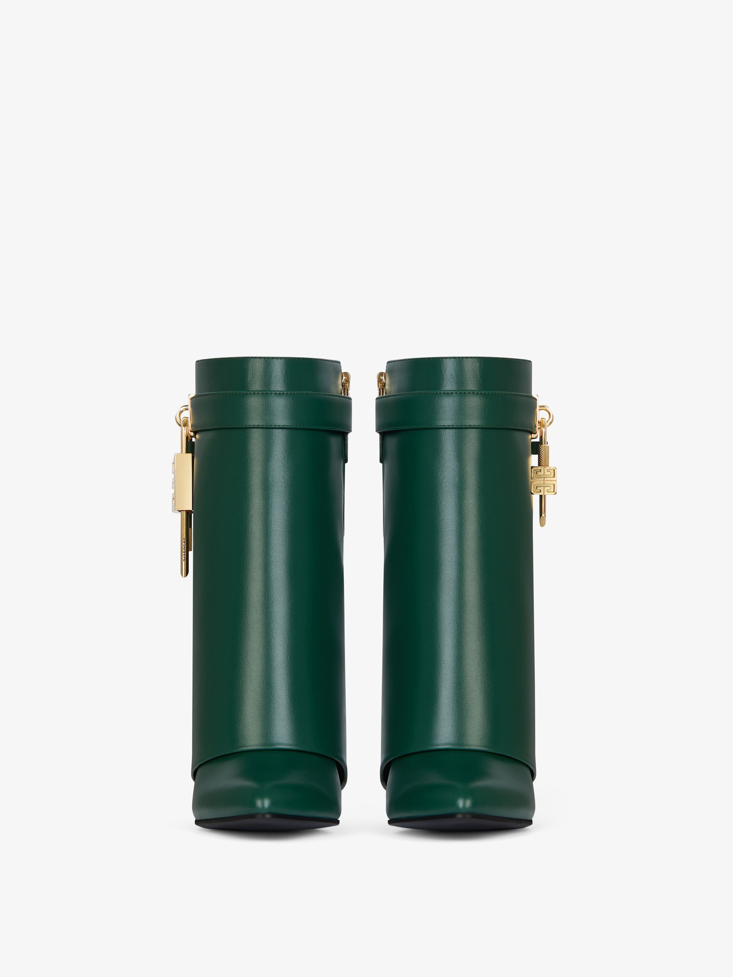 Givenchy o1srvl11e0525 Shark Lock Ankle Boots 90mm in Emerald Green Size US 8 / IT 38 - 2 Thumbnail