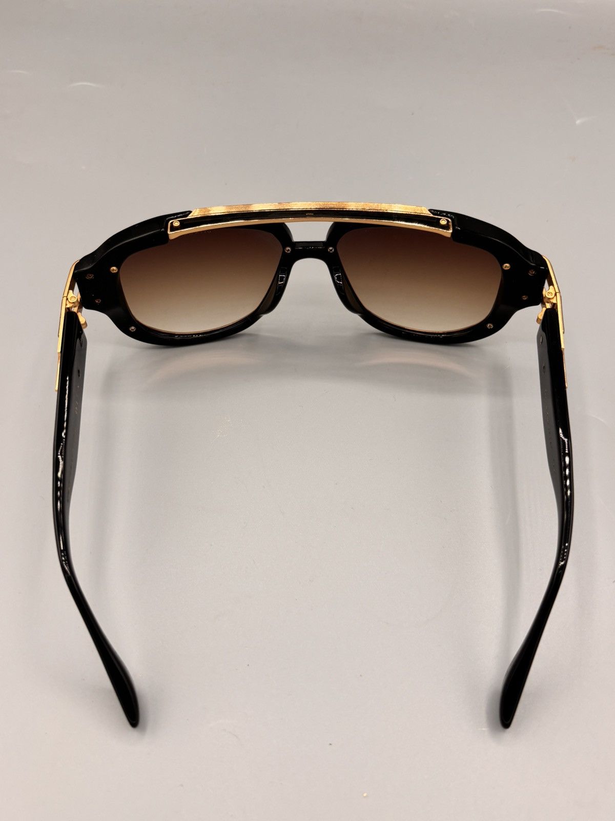 Dita DITA Grandmaster Six Black Gold Sunglasses Luxury Aviator Size ONE SIZE - 5 Thumbnail