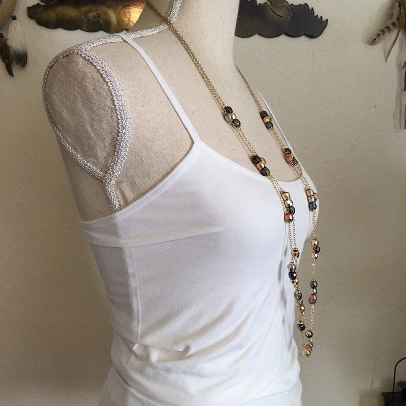 Vintage Vintage double strand metallic beads necklace Size ONE SIZE - 2 Thumbnail
