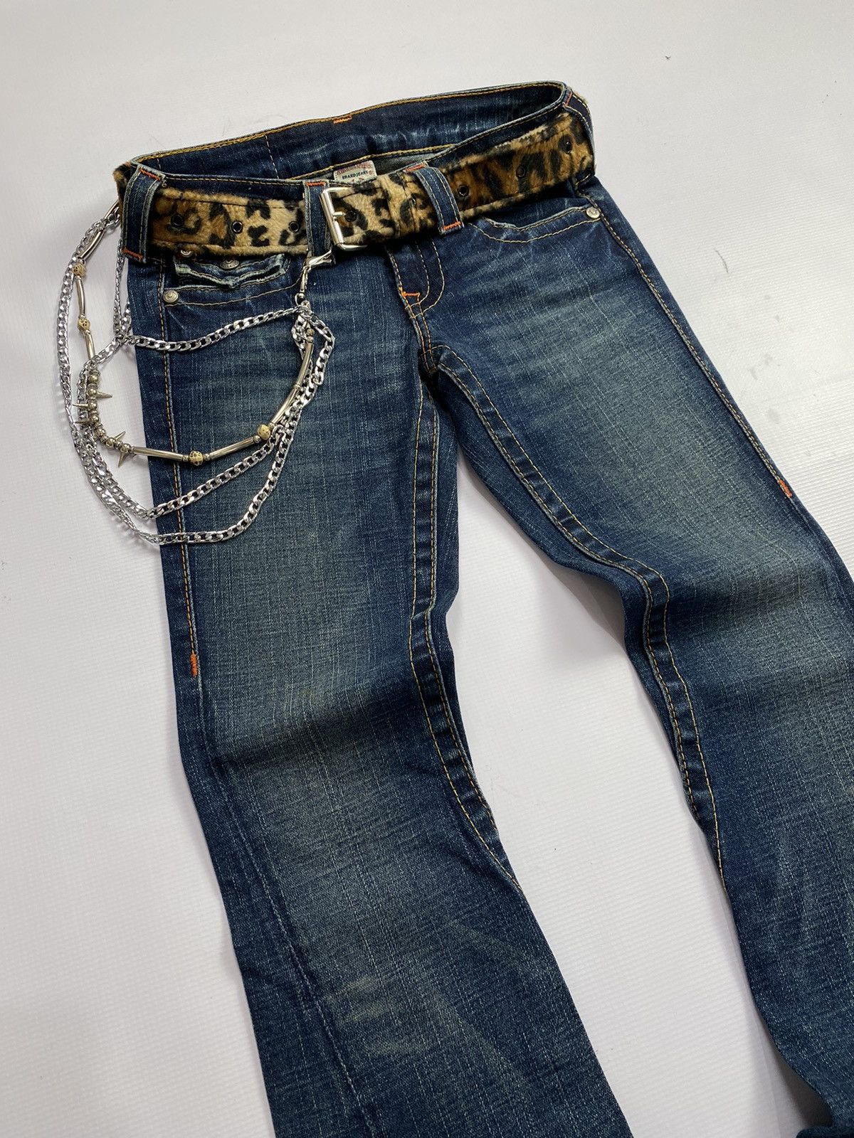 If Six Was Nine × Japanese Brand × Le Grande Bleu (L.G.B.) 2000s True Religion Flare Jean Size US 28 / EU 44 - 3 Thumbnail