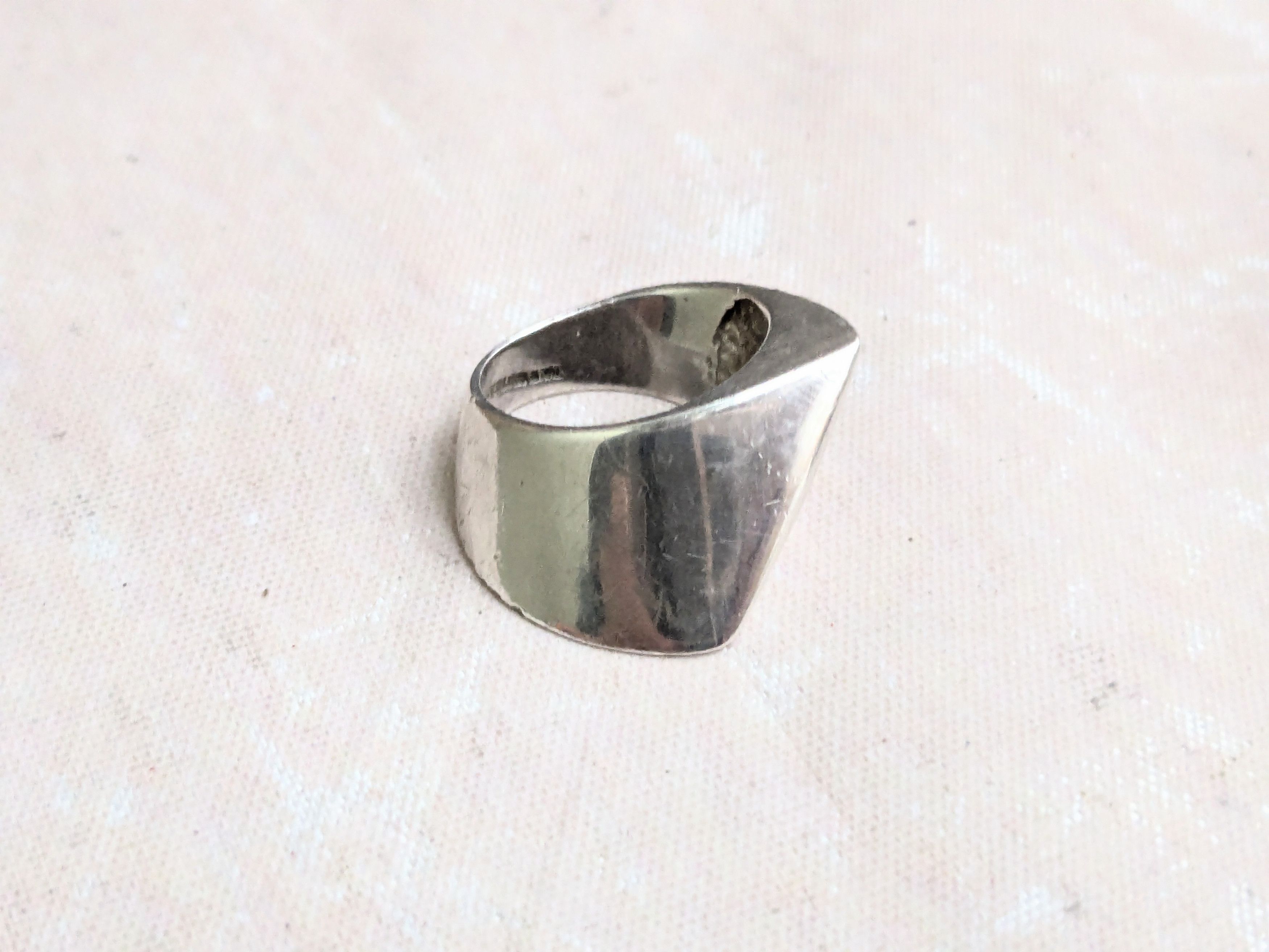 Sterling Silver Vintage Sterling Silver Ring Abstract Modernist 5.5 Size ONE SIZE - 1 Thumbnail