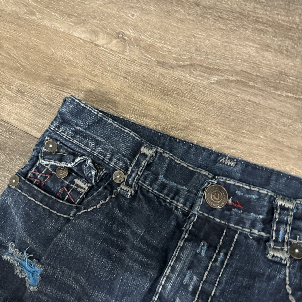 JNCO × True Religion × Vintage Vintage Y2K True Religion baggy wide leg distressed jeans Size US 34 / EU 50 - 7 Thumbnail