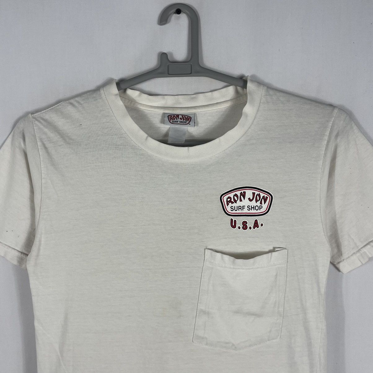Ron Jon Surf Shop × Vintage 🔥OG🔥Vintage Ron Jon Surf Shop Big Logo Parrot Pocket Tee Size US S / EU 44-46 / 1 - 4 Thumbnail