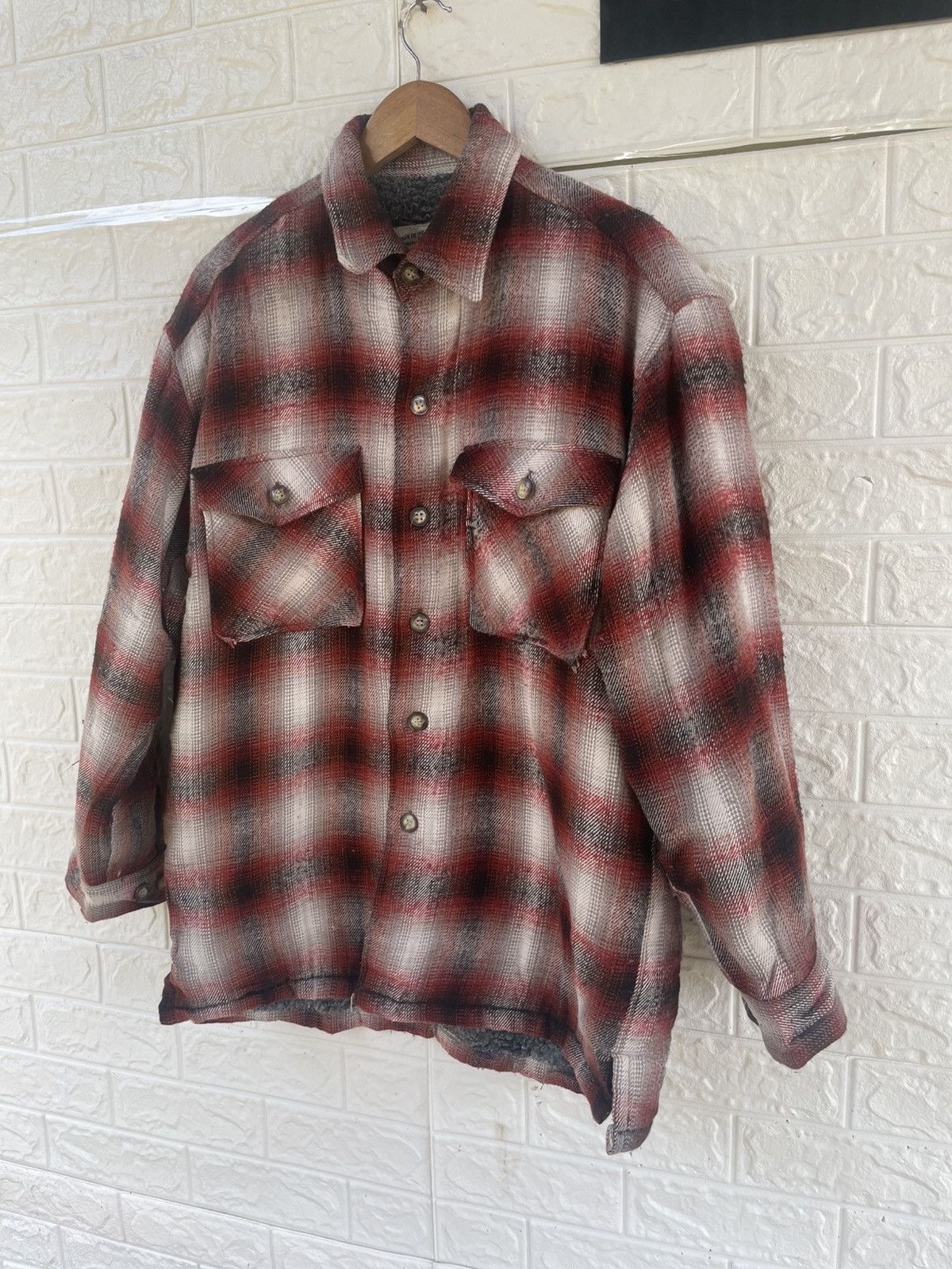 Japanese Brand × Vintage Vintage Mandoc Wool Flannel Size US XL / EU 56 / 4 - 4 Thumbnail
