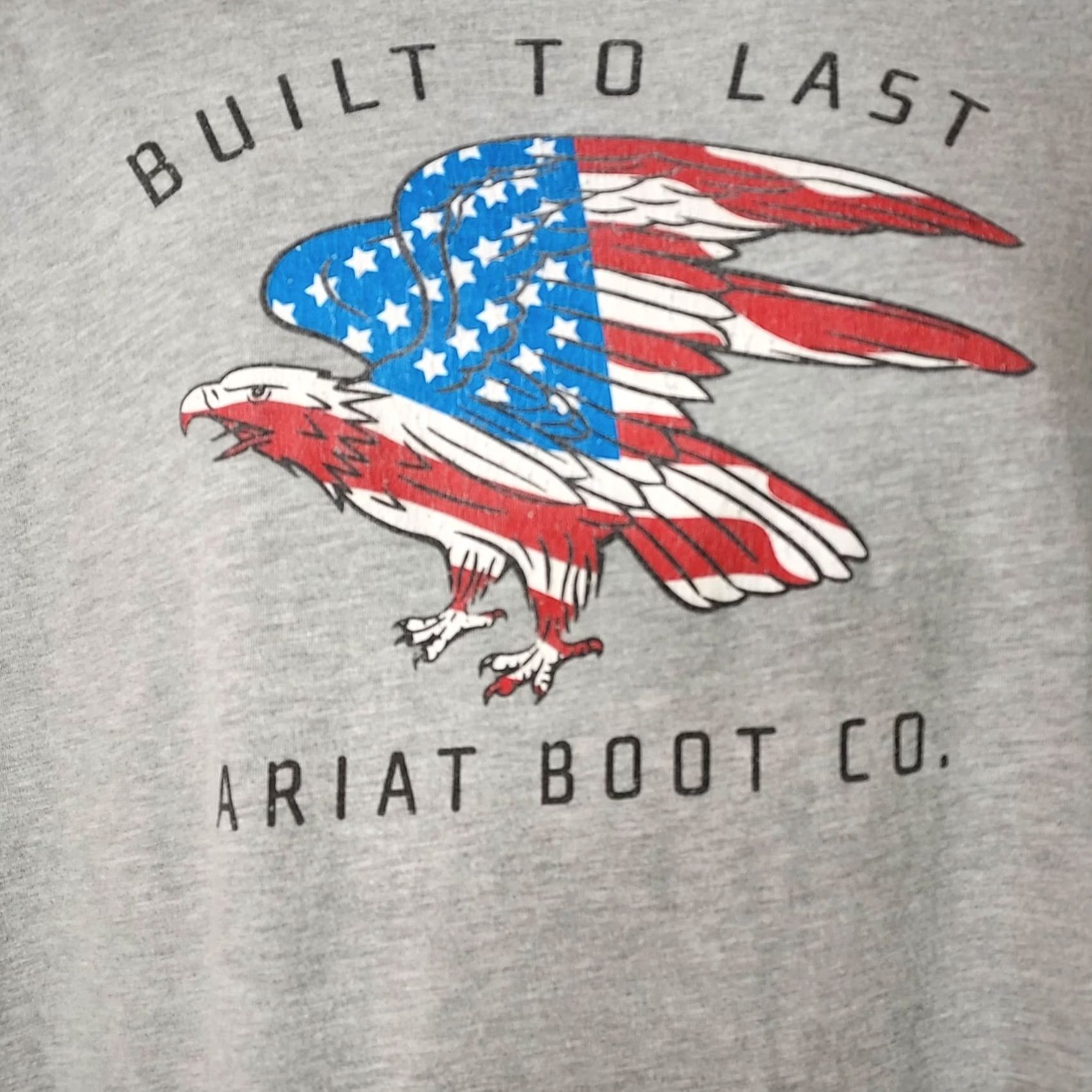 Ariat Ariat Built To Last American Flag Eagle Gray Short Sleeve T Shirt Men L Size US L / EU 52-54 / 3 - 3 Thumbnail