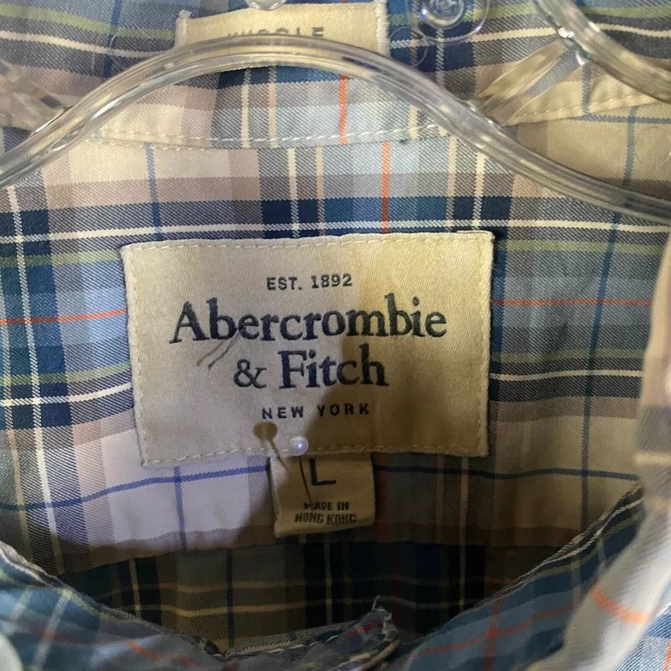 Abercrombie & Fitch Abercrombie & Fitch Shirt Men's Large Muscle Plaid Size US L / EU 52-54 / 3 - 3 Thumbnail