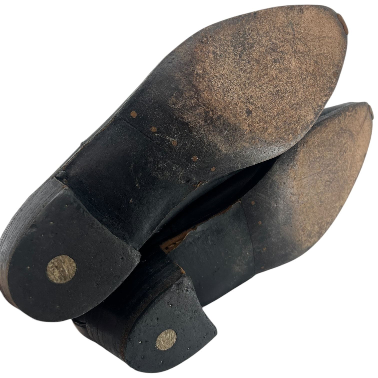 Vintage Vintage Handmade Black Leather Pull On Ankle Boots Spain 7D Size US 7 / EU 40 - 12 Thumbnail
