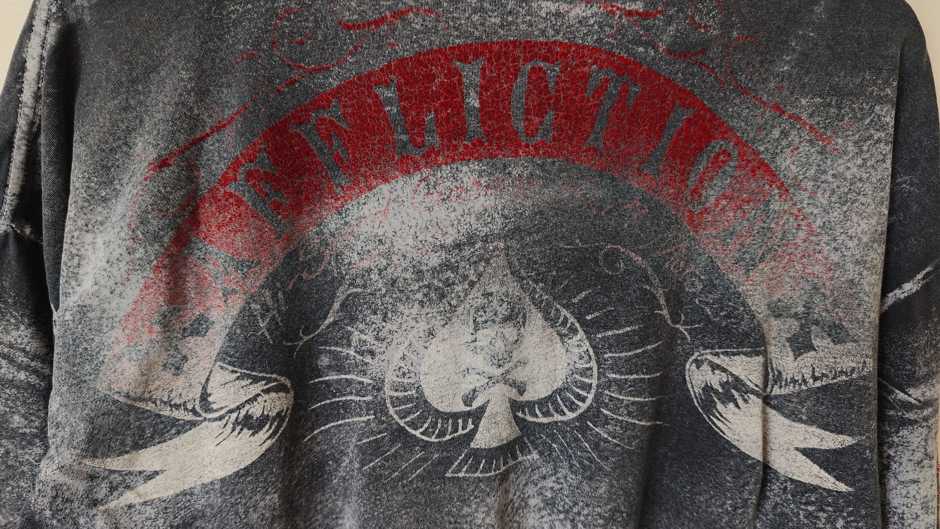 Affliction Affliction Y2K Opium American Customs Distressed Tshirt Size US XXL / EU 58 / 5 - 9 Thumbnail