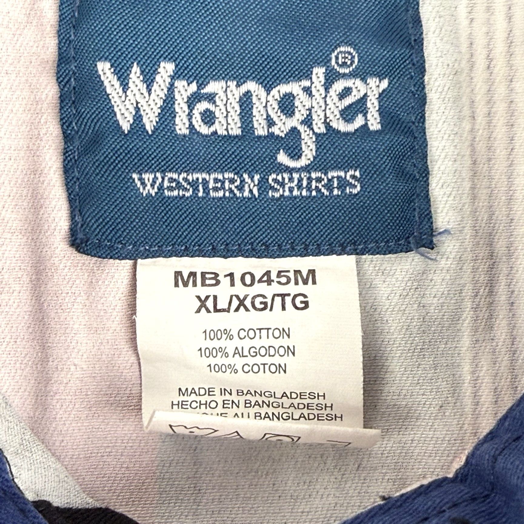 Wrangler VINTAGE Wrangler Brushpopper XL Pearl Snap Blue Red Pearl Snap Western Cowboy Shirt Mens XL Blue Pearl Snap Western Cowboy Shirt Size US XL / EU 56 / 4 - 2 Thumbnail