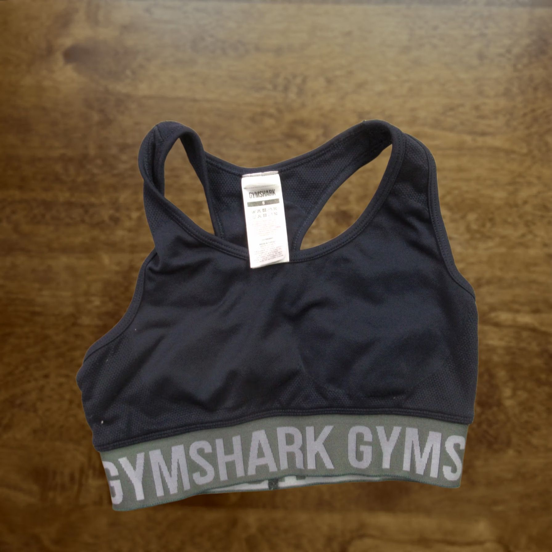Gymshark Bra Womens Small Workout Activewear Lightweight Navy Blue, Women's