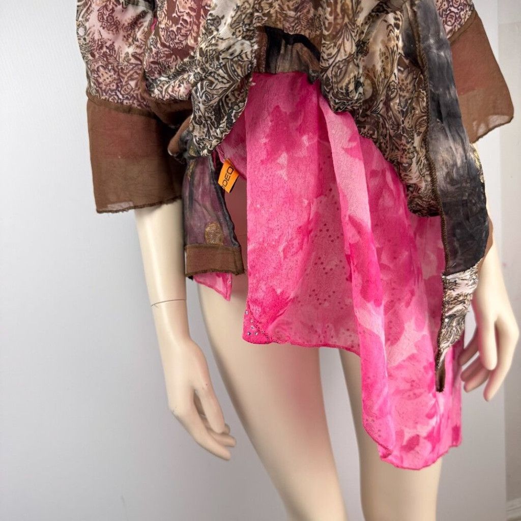 Other EL RODEO Japanese Harajuku Kawaii Boho Flowy Pink Brown S Size S / US 4 / IT 40 - 8 Thumbnail
