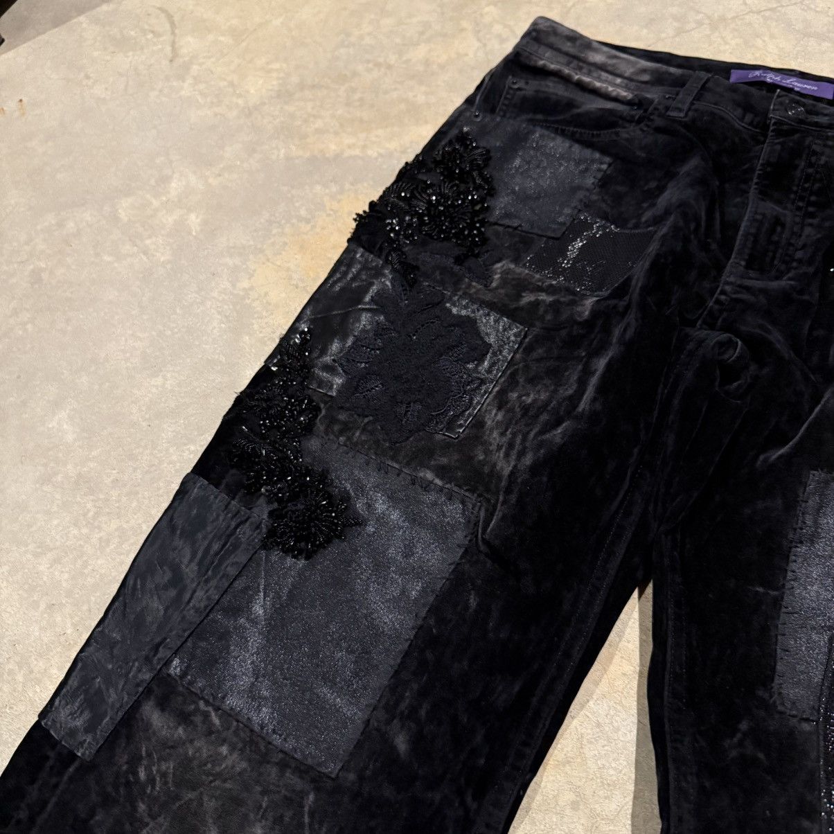 Ralph Lauren Purple Label Ralph Lauren Purple Label Velvet Leather Patchwork Jeans Size US 28 / EU 44 - 5 Thumbnail