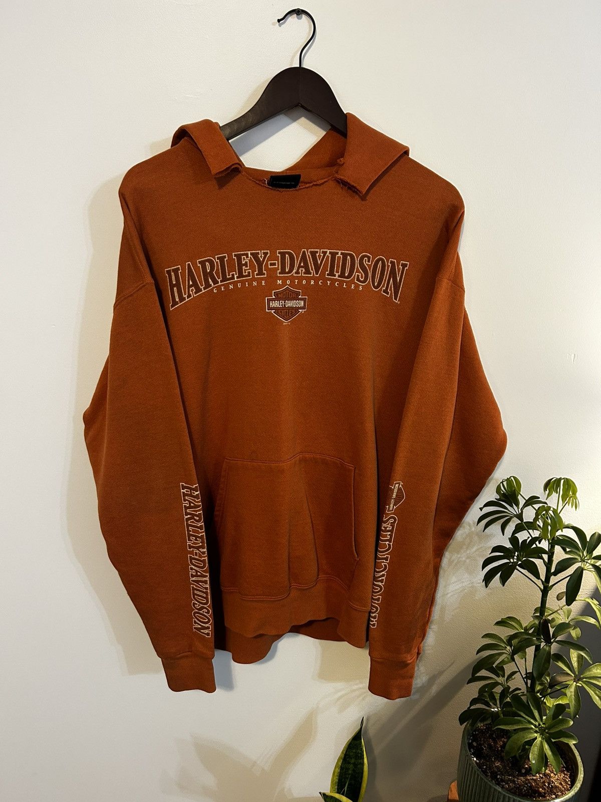 Burnt sienna Harley Davidson hoodie