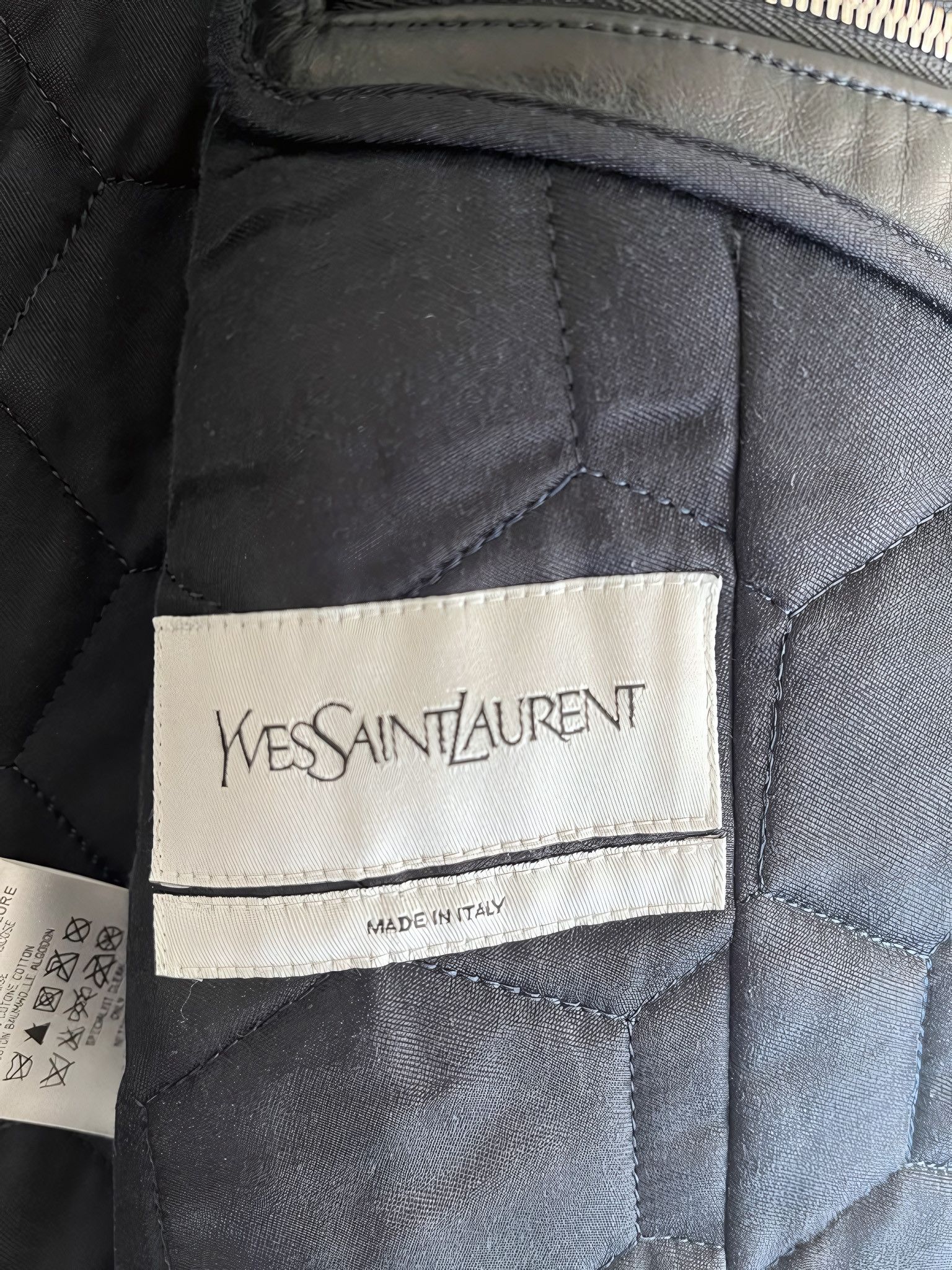 Saint Laurent Paris SHEARLING WOOL BIKER BOMBER JACKET Size US M / EU 48-50 / 2 - 6 Thumbnail