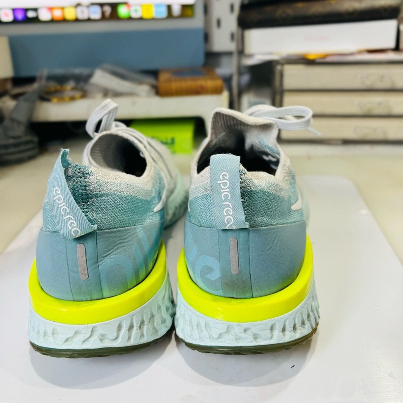 Nike NIKE React Flyknit Sneakers Running Shoes Mica Blue Size US 8 / IT 38 - 6 Thumbnail