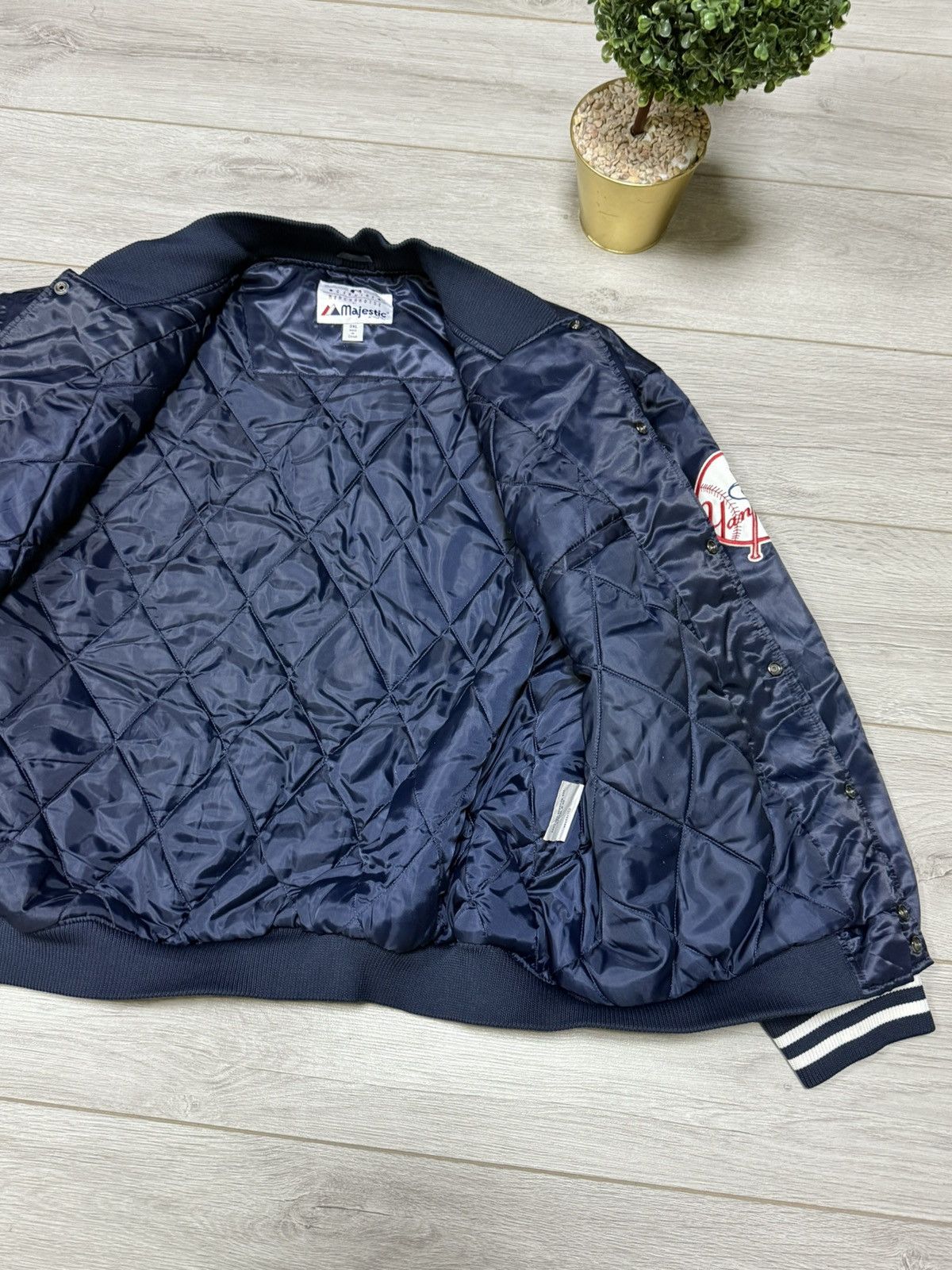 Majestic Majestic Yankees vintage baseball bomber varsity buttons Size US XXL / EU 58 / 5 - 9 Thumbnail
