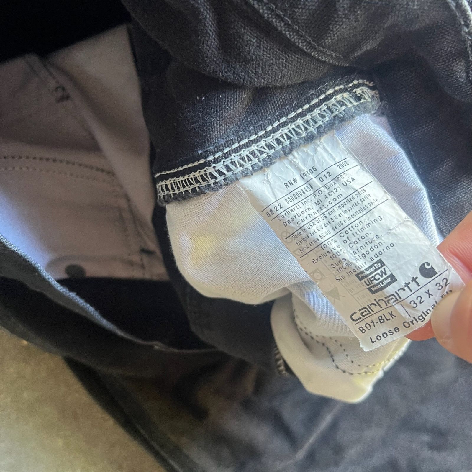 Carhartt × Vintage Carhartt black double knee work wear carpenter pants Size US 31 - 7 Thumbnail