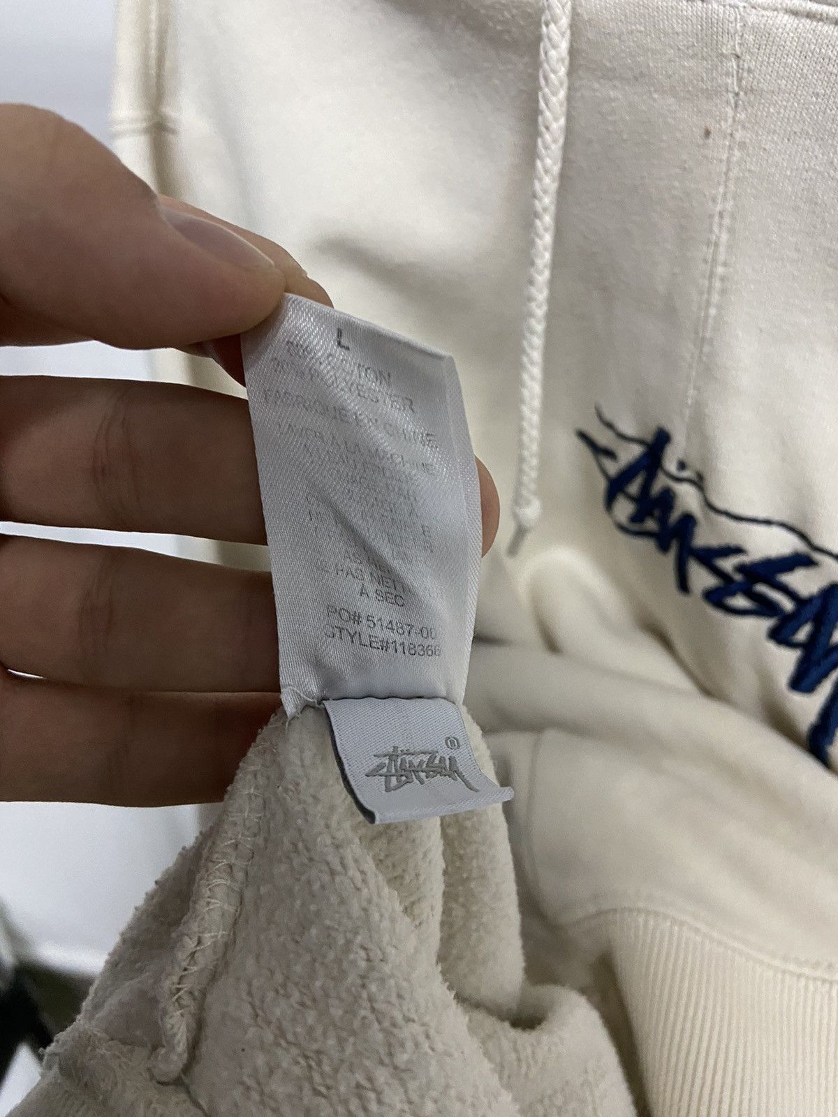 Stussy × Vintage Stussy Vintage Hoodie Big Logo Style skate Y2K Size US L / EU 52-54 / 3 - 7 Thumbnail