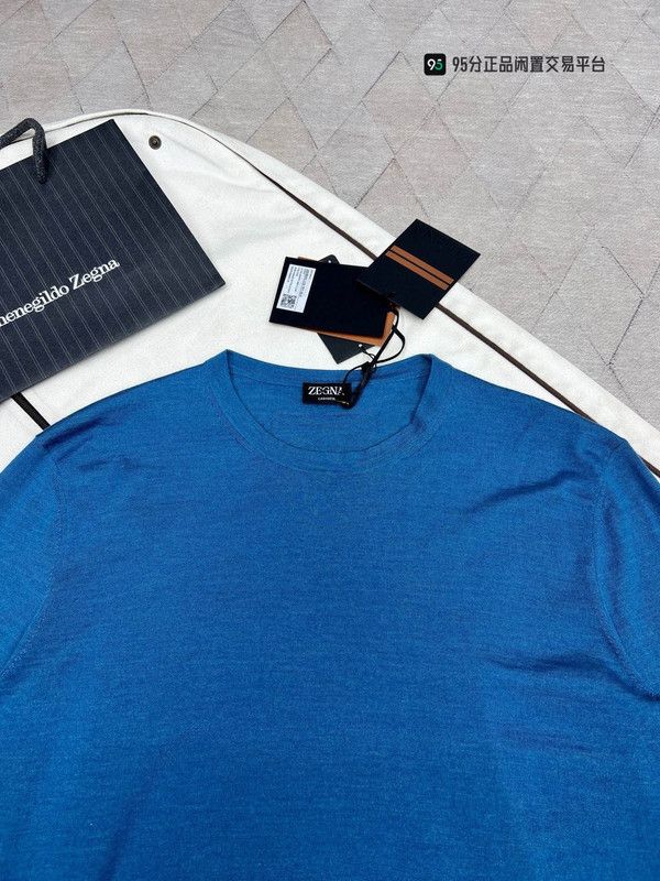 Ermenegildo Zegna Zegna SS23 Men's Solid Knit Crewneck Sweater Size US M / EU 48-50 / 2 - 1 Thumbnail