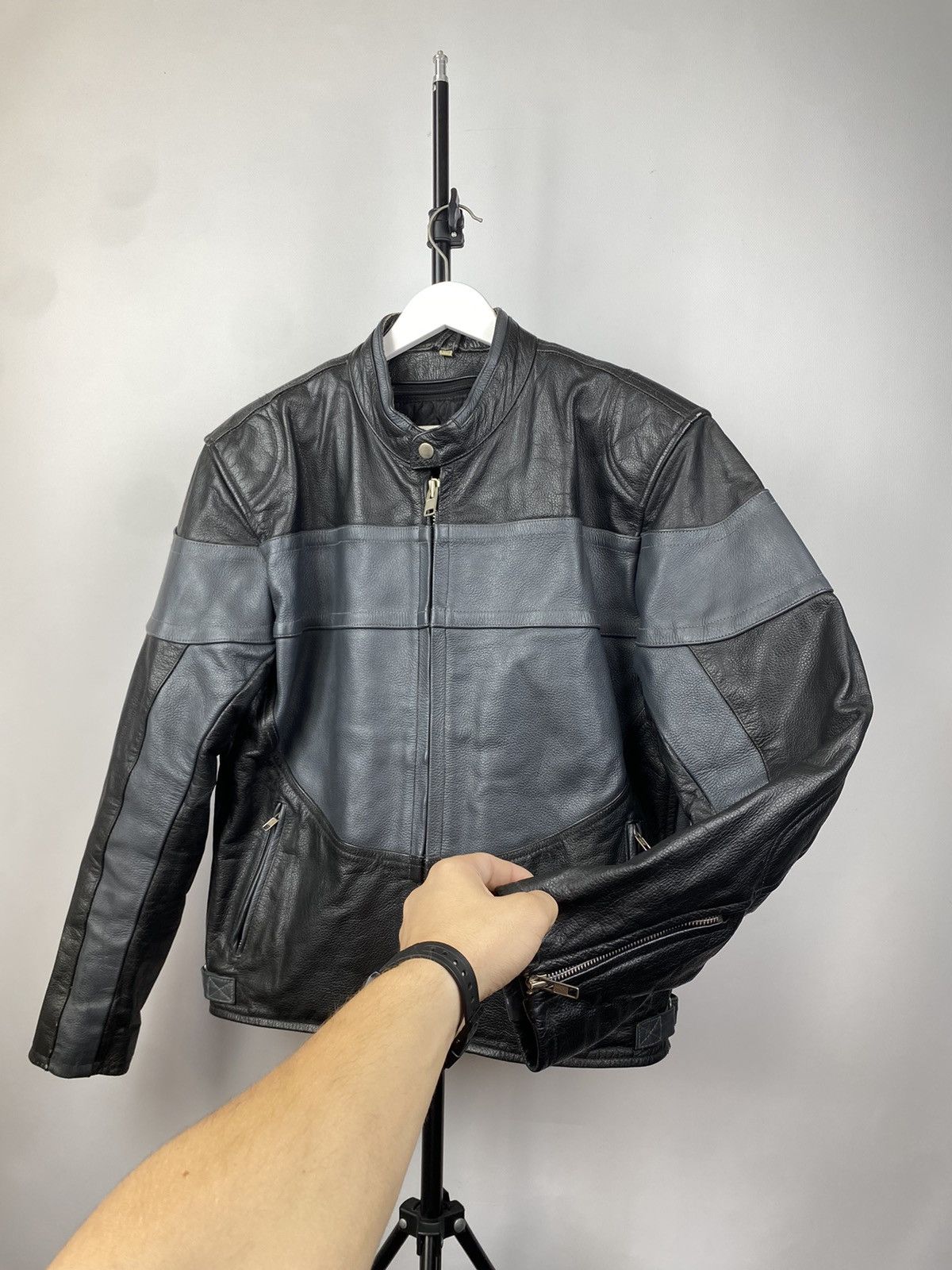 Genuine Leather Vintage Leather Biker Echo Jacket Chrome Hearts Style Size US M / EU 48-50 / 2 - 5 Thumbnail