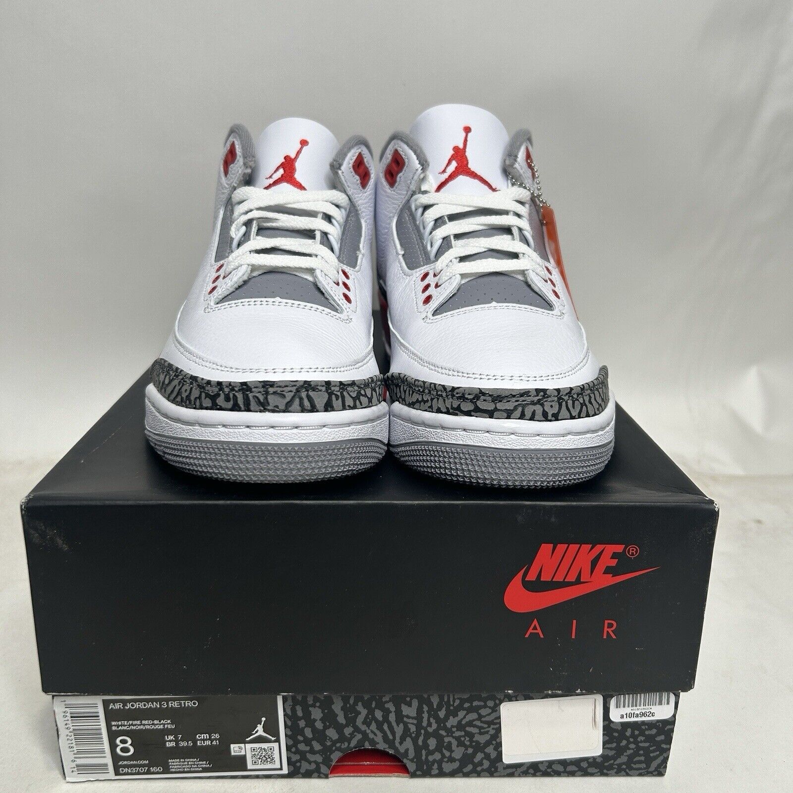 Jordan Brand Nike Air Jordan 3 Retro “Fire Red” 2024 Size US 8 / EU 41 - 2 Thumbnail