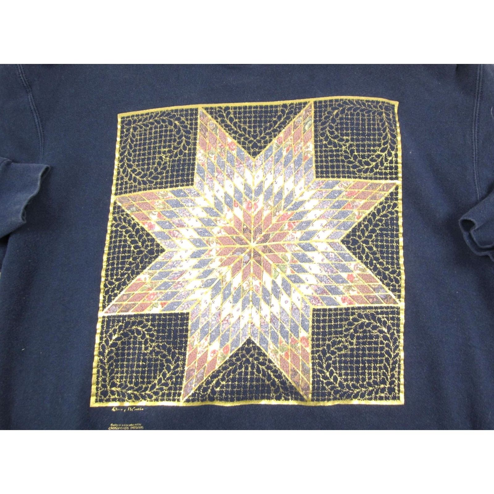 Fruit Of The Loom VINTAGE Sweatshirt Womens XL Blue Crossroads Designs 90s Size XL / US 12-14 / IT 48-50 - 2 Thumbnail