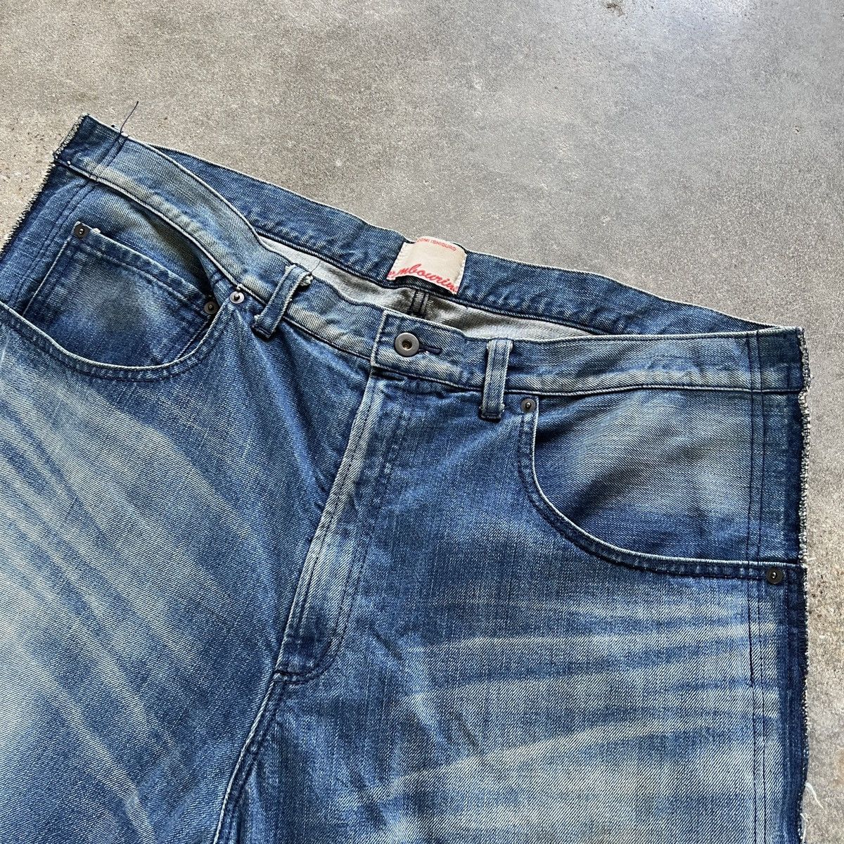Nozomi Ishiguro NOZOMI ISHIGURO Oversized Denim Shorts Size US 40 / EU 56 - 2 Thumbnail