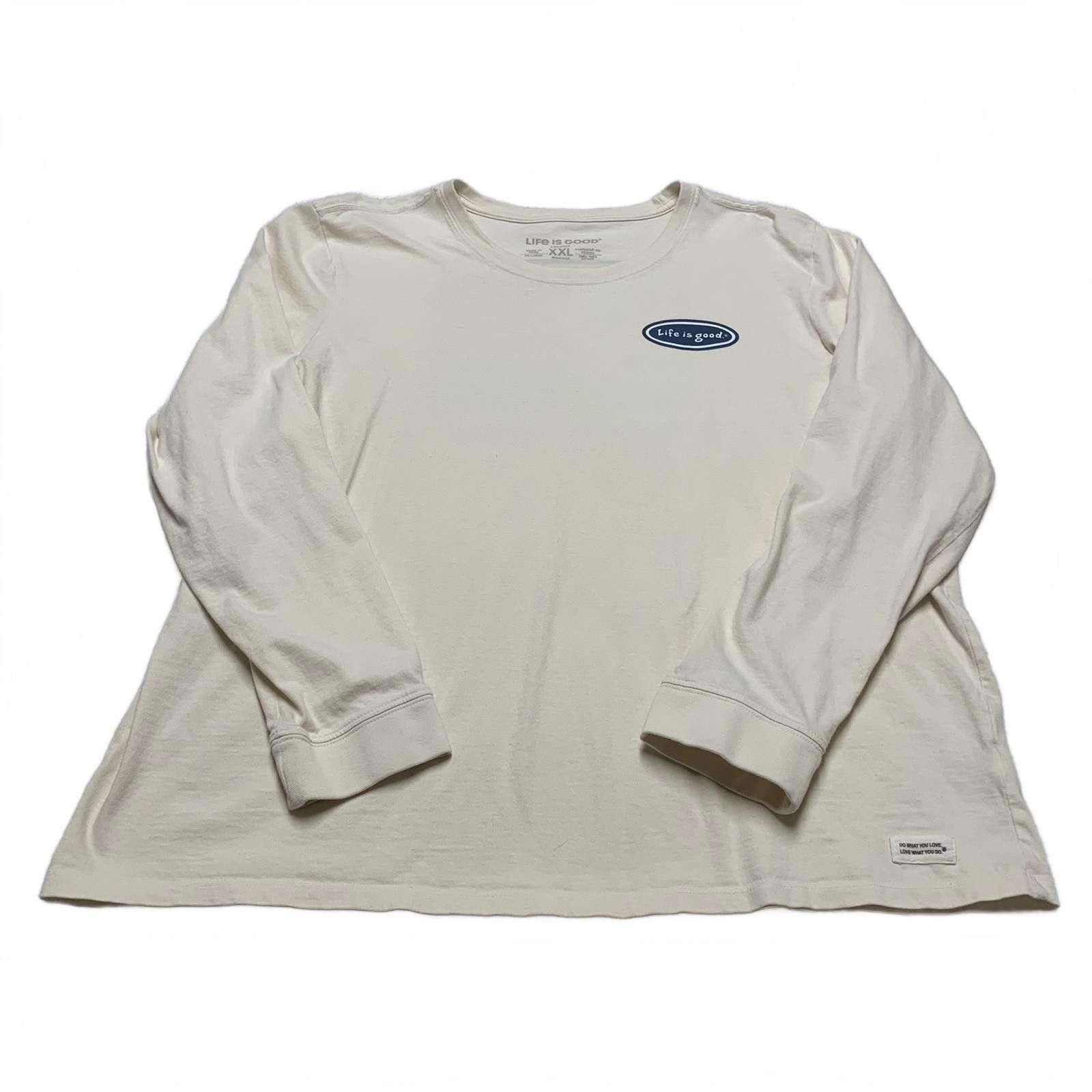 Life is Good Life is Good Women's XXL Beige Long Sleeve Graphic Tee Size XXL / US 16-18 / IT 52-54 - 1 Thumbnail