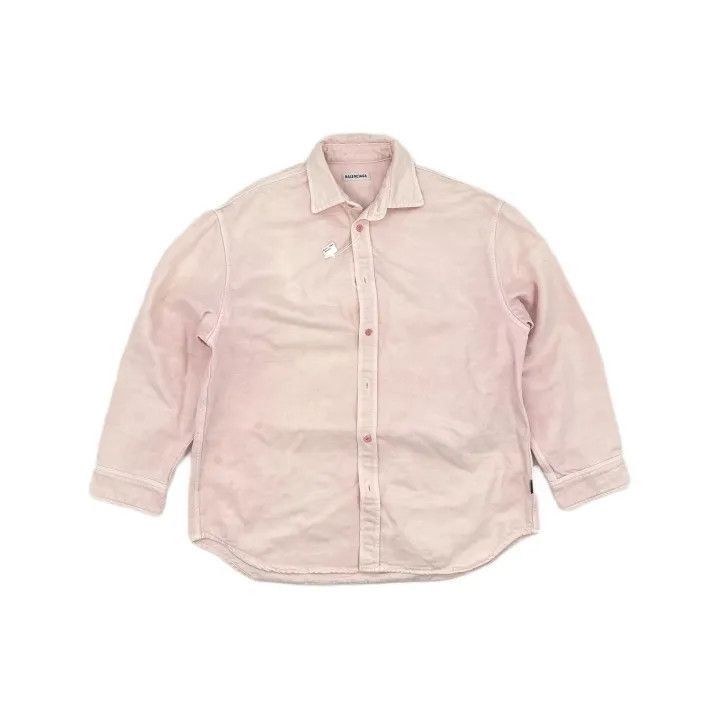 Balenciaga Balenciaga Balenciaga Classic Logo Pink ButtonUp Shirt -25 Size US S / EU 44-46 / 1 - 2 Thumbnail