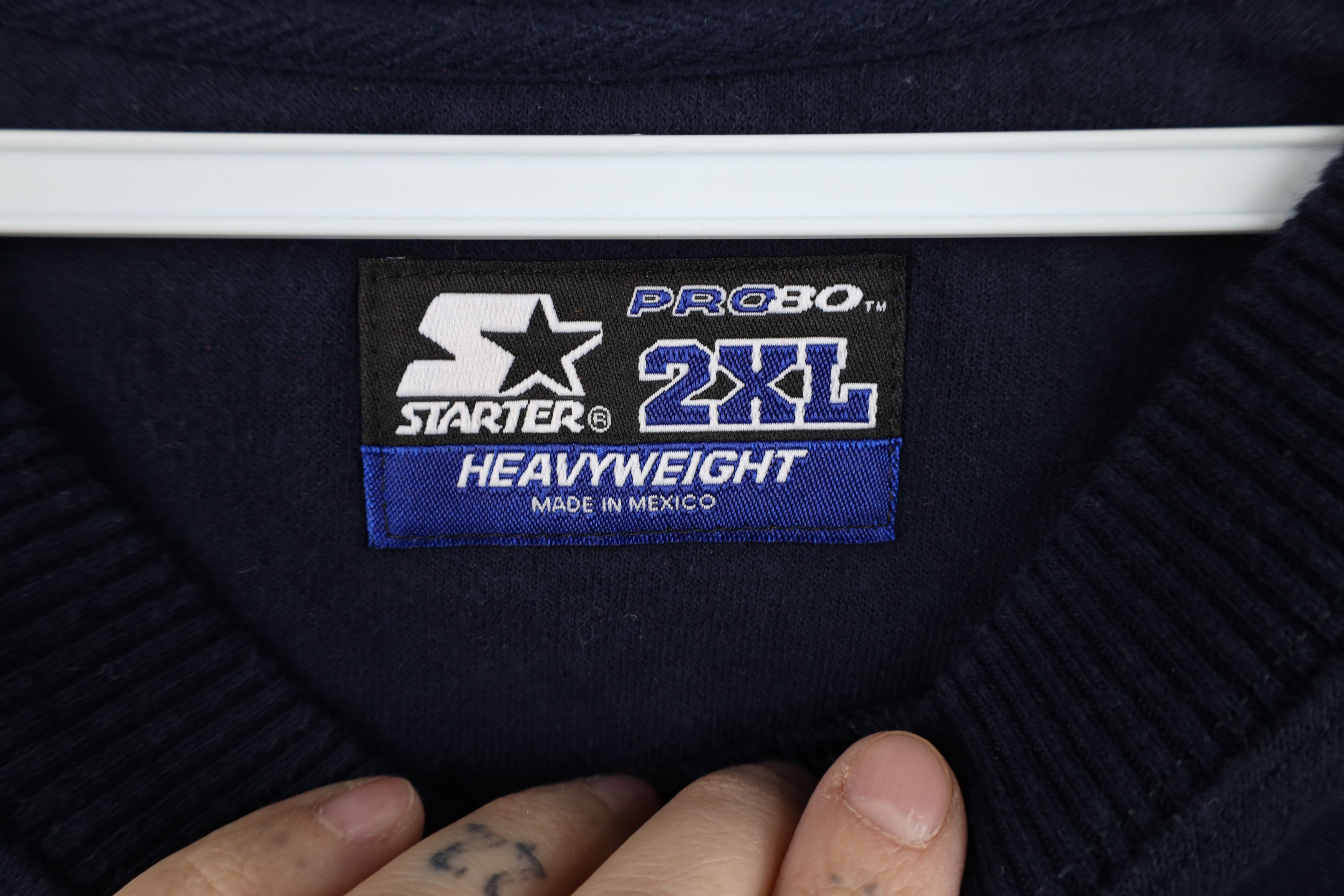 Starter Vintage 90s Starter Heavyweight Crewneck Sweatshirt Blue Size US XXL / EU 58 / 5 - 7 Thumbnail