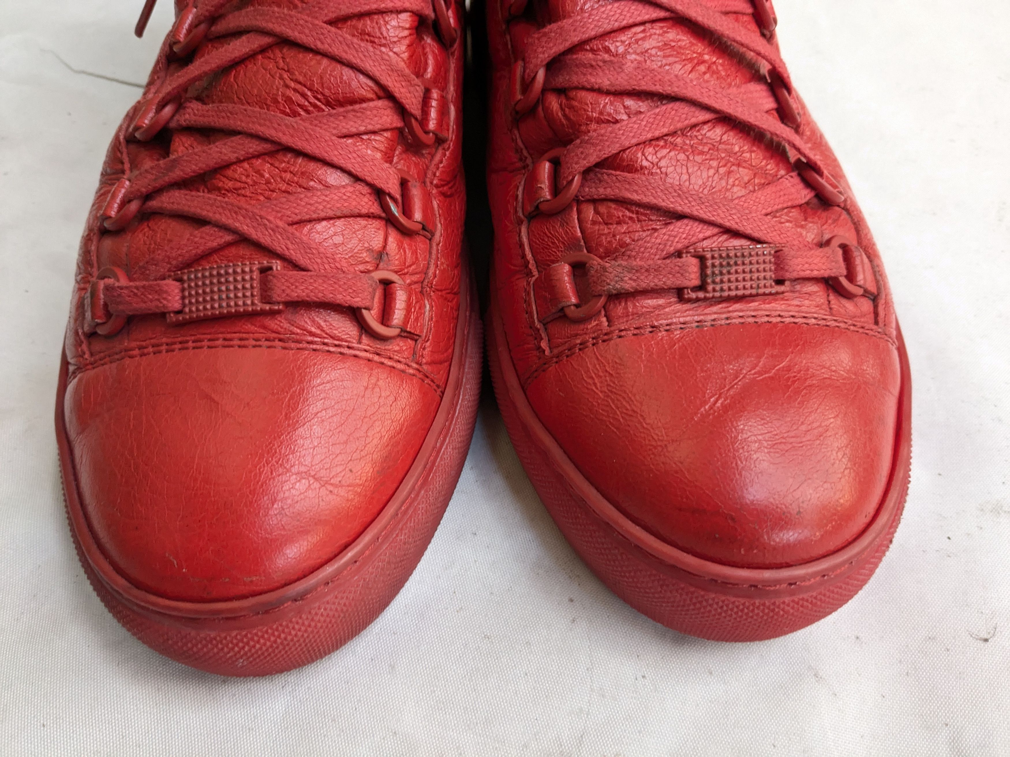 Balenciaga Balenciaga Arena Red Black 10 Leather High Tops Size US 10 / EU 43 - 2 Thumbnail