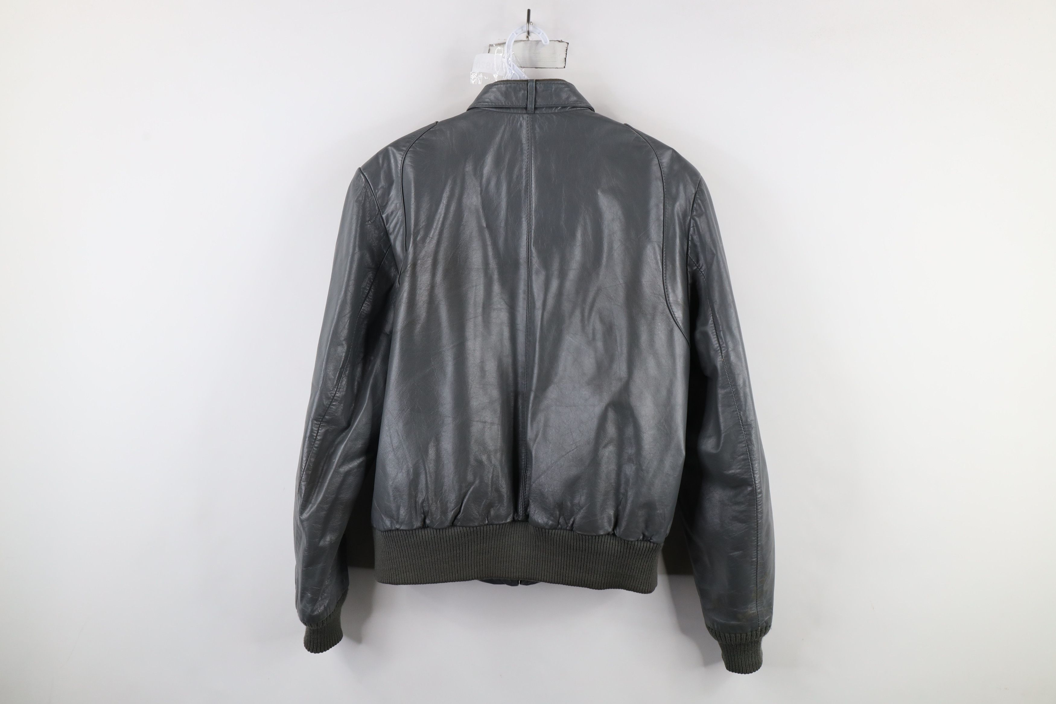 Vintage Vintage 80s 90s Streetwear Leather Cafe Racer Bomber Jacket Size US L / EU 52-54 / 3 - 14 Thumbnail
