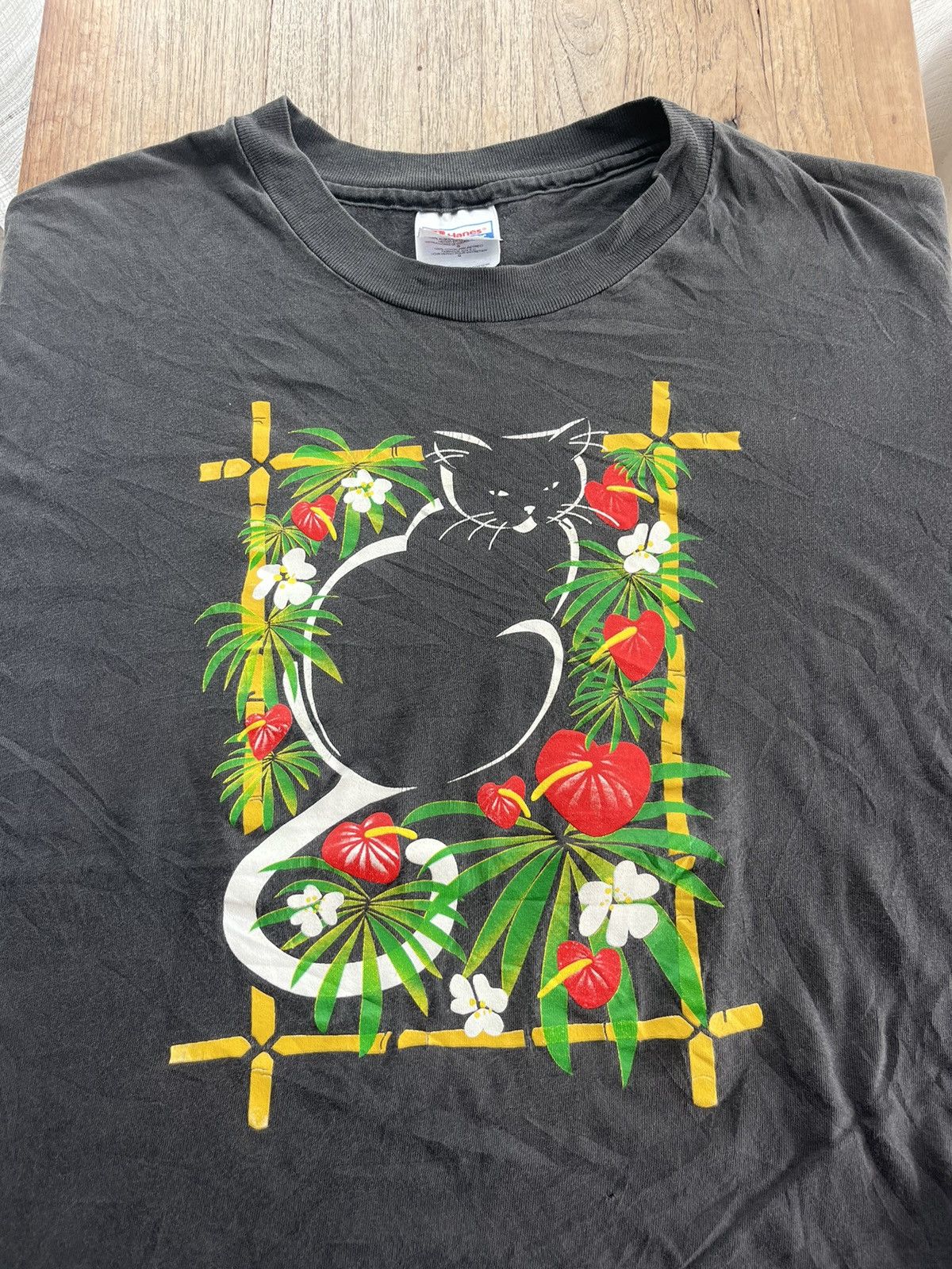 Vintage Vintage CAT Artwork Design 90’s T-shirt Size US L / EU 52-54 / 3 - 3 Thumbnail
