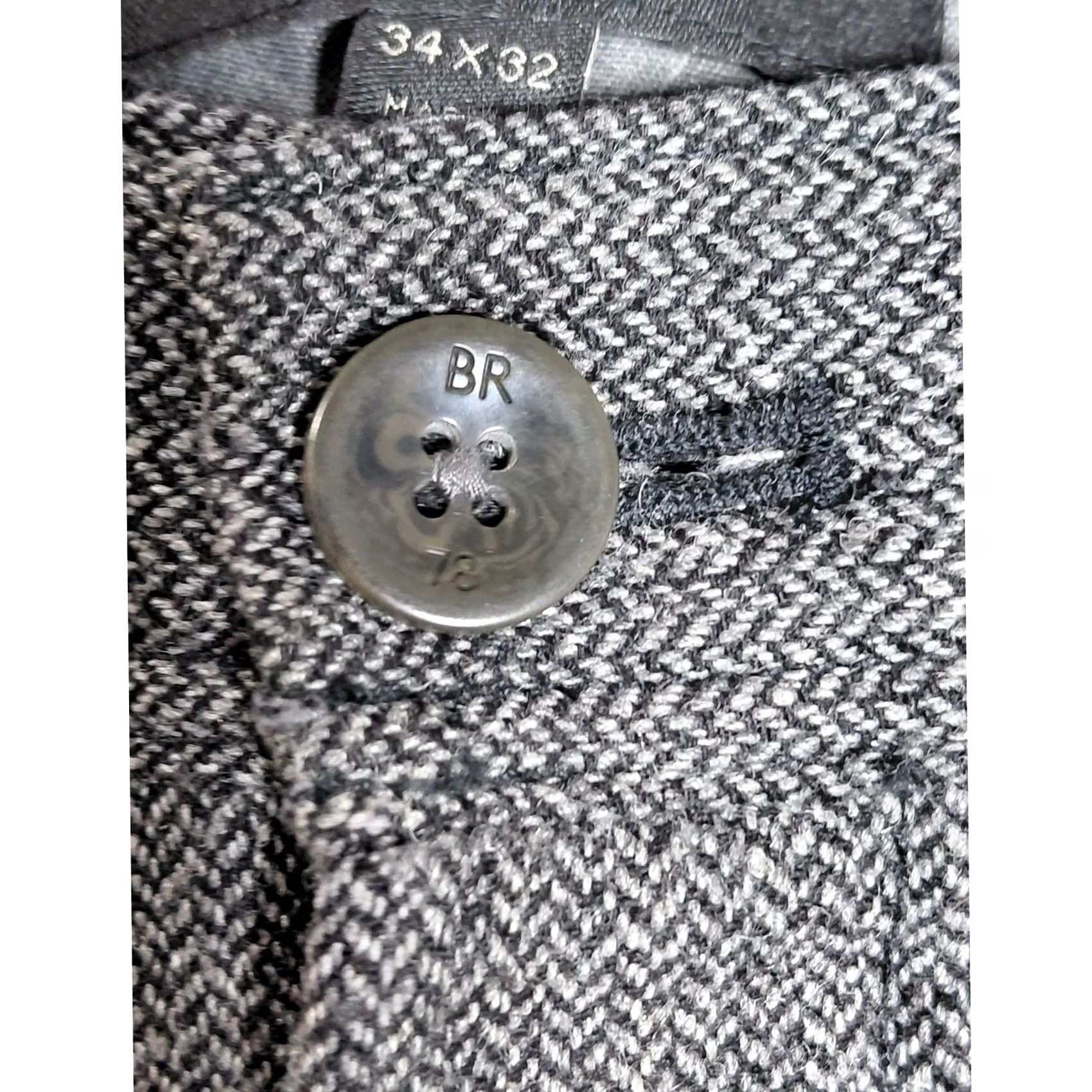 Banana Republic Banana Republic Pants Mens 34x32 Gray Aiden Fit Wool Blend Herringbone Classic Size Size US 34 / EU 50 - 3 Thumbnail